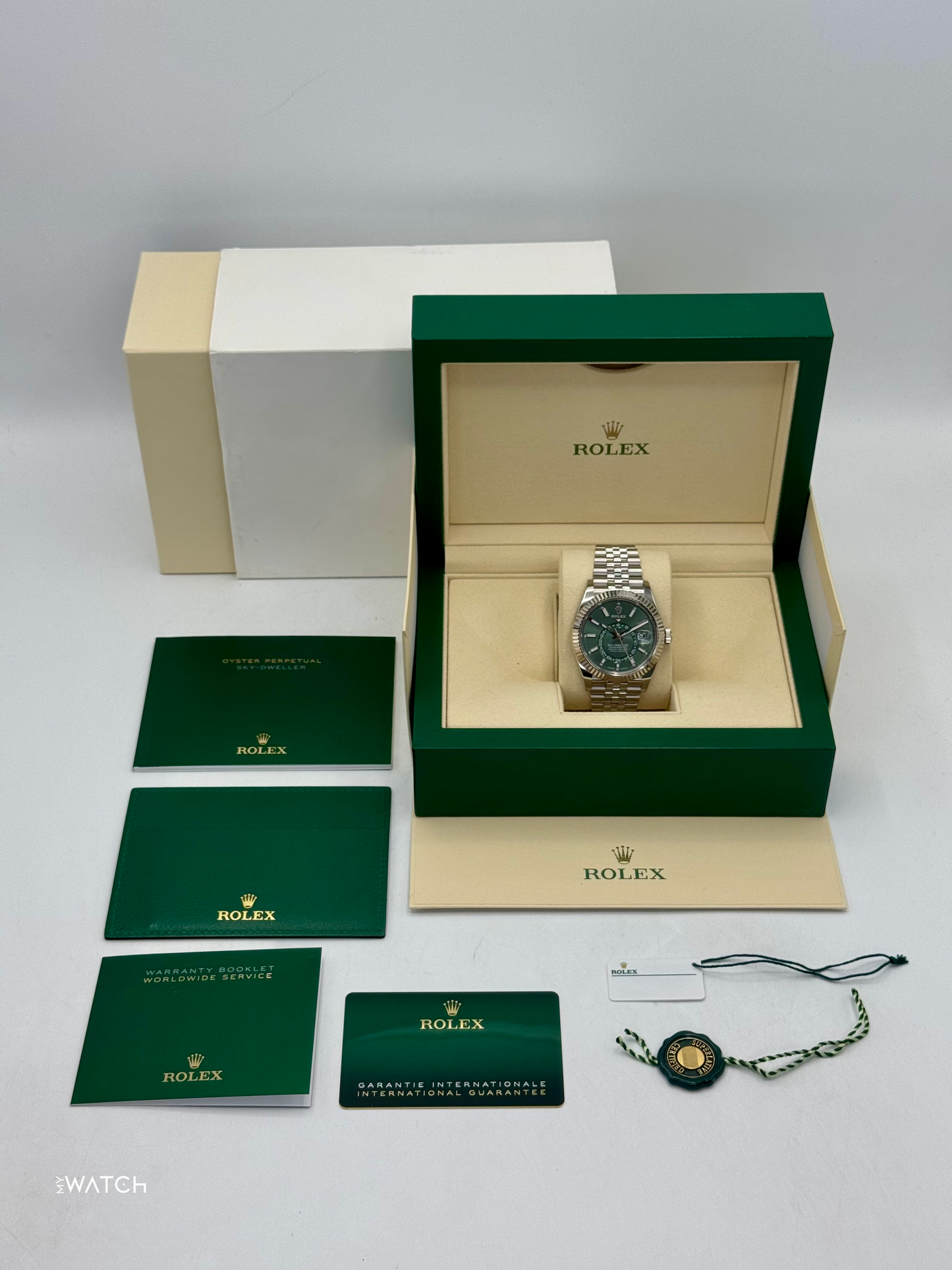 2025 Rolex Sky-Dweller 42mm 336934 Jubilee Green Dial