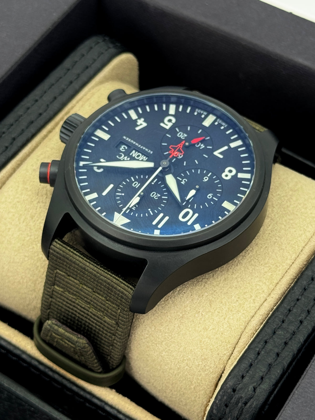 2021 IWC Pilot Chronograph Top Gun 44mm IW389104 Ceramic Black Dial