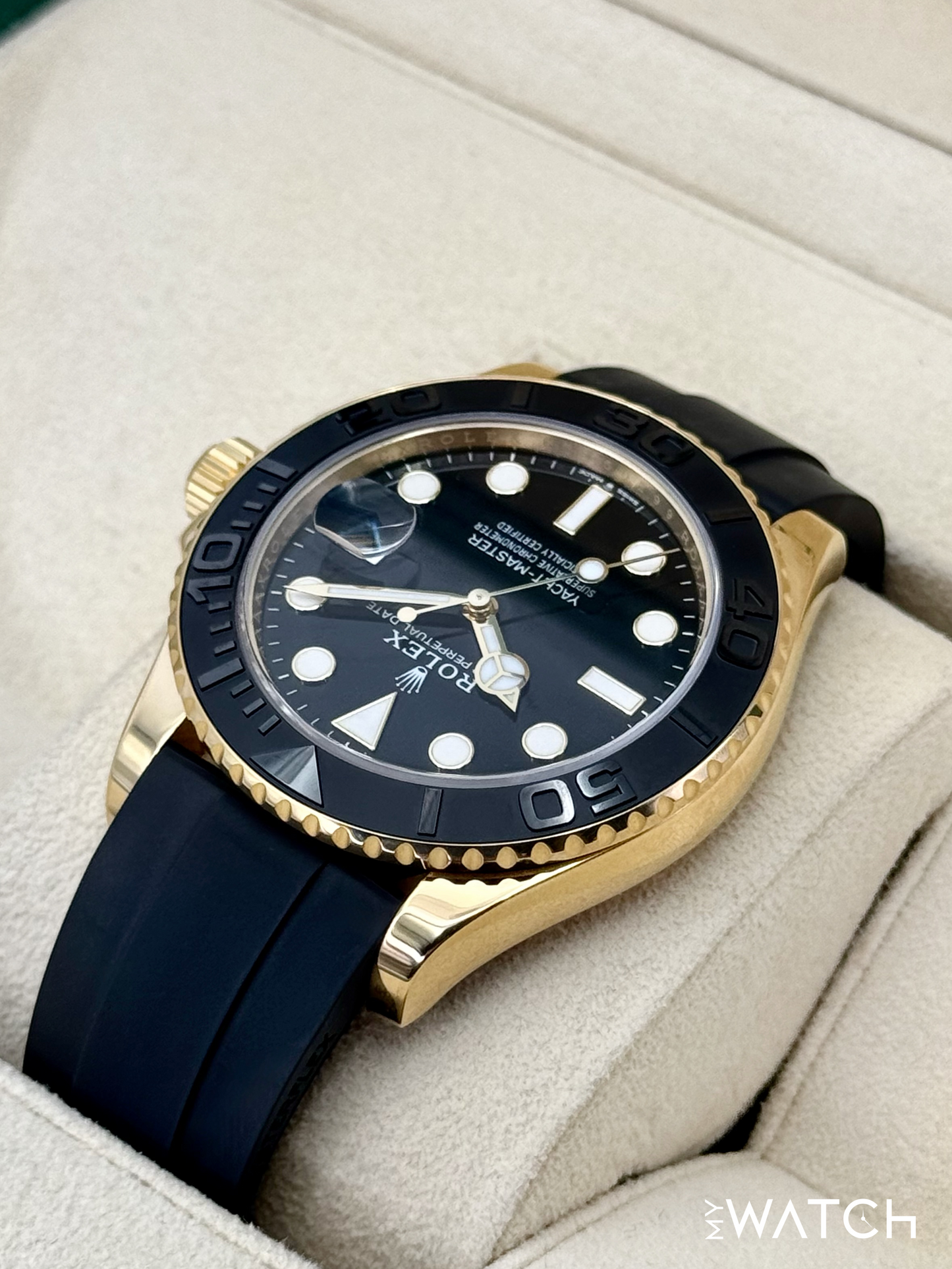 2024 Rolex Yacht-Master 42mm 226658 Gold Oysterflex Black Dial