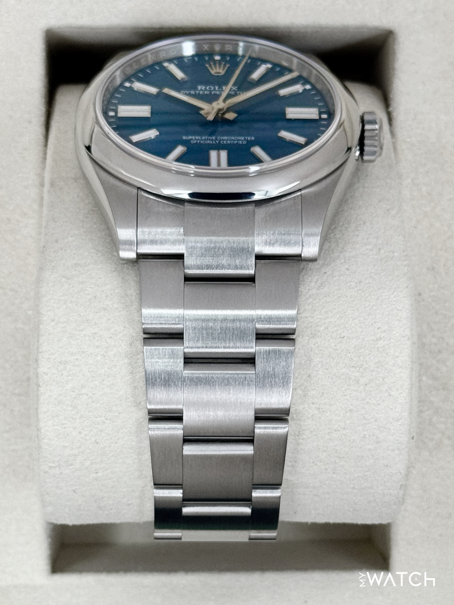 NEW 2025 Rolex Oyster Perpetual 41mm 134300 Med Blue Dial - MyWatchLLC