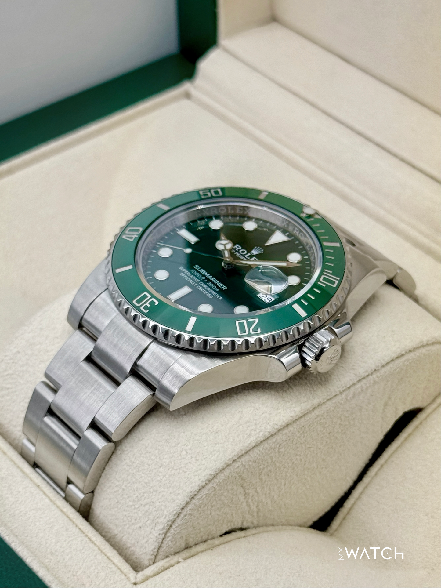 2018 Rolex Submariner “Hulk” 40mm 116610LV Green Dial - MyWatchLLC