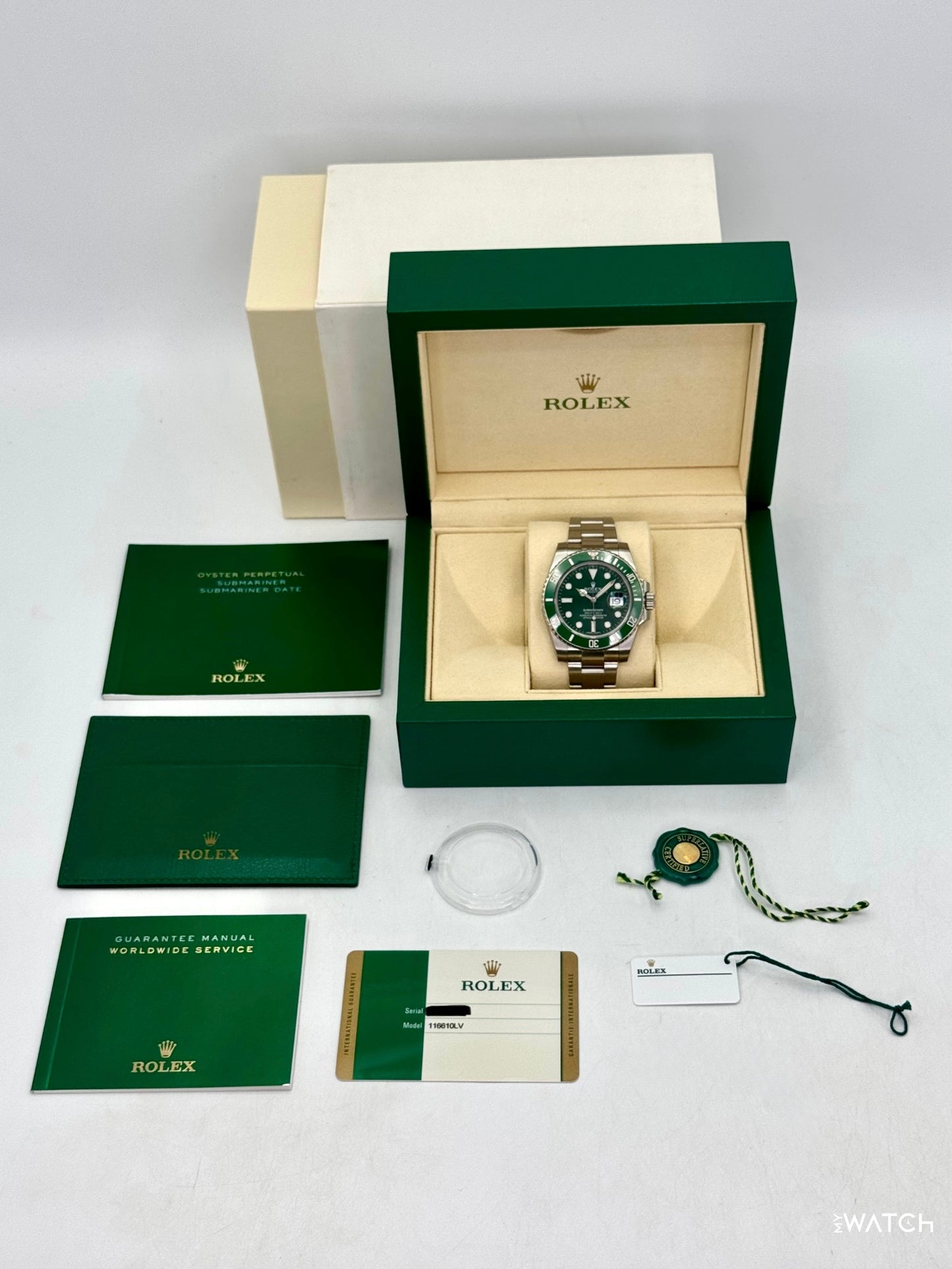 2016 Rolex Submariner “Hulk” 40mm 116610LV Green Dial (STICKERED) - MyWatchLLC