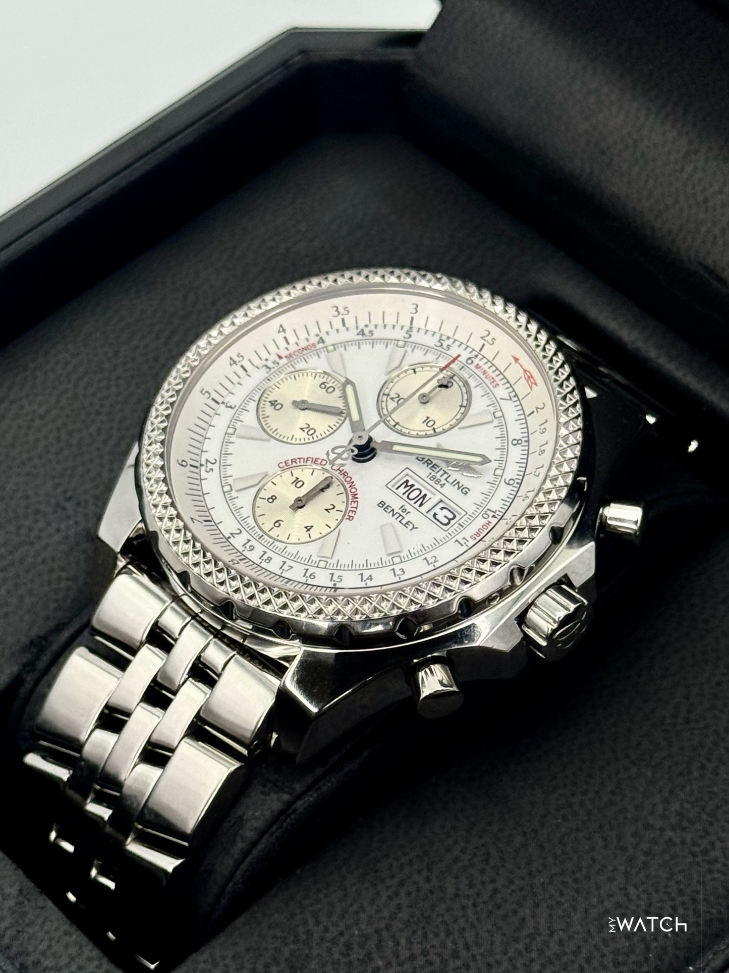2008 Breitling Bentley Gt 45mm A1336212 Stainless Steel White Dial - MyWatchLLC