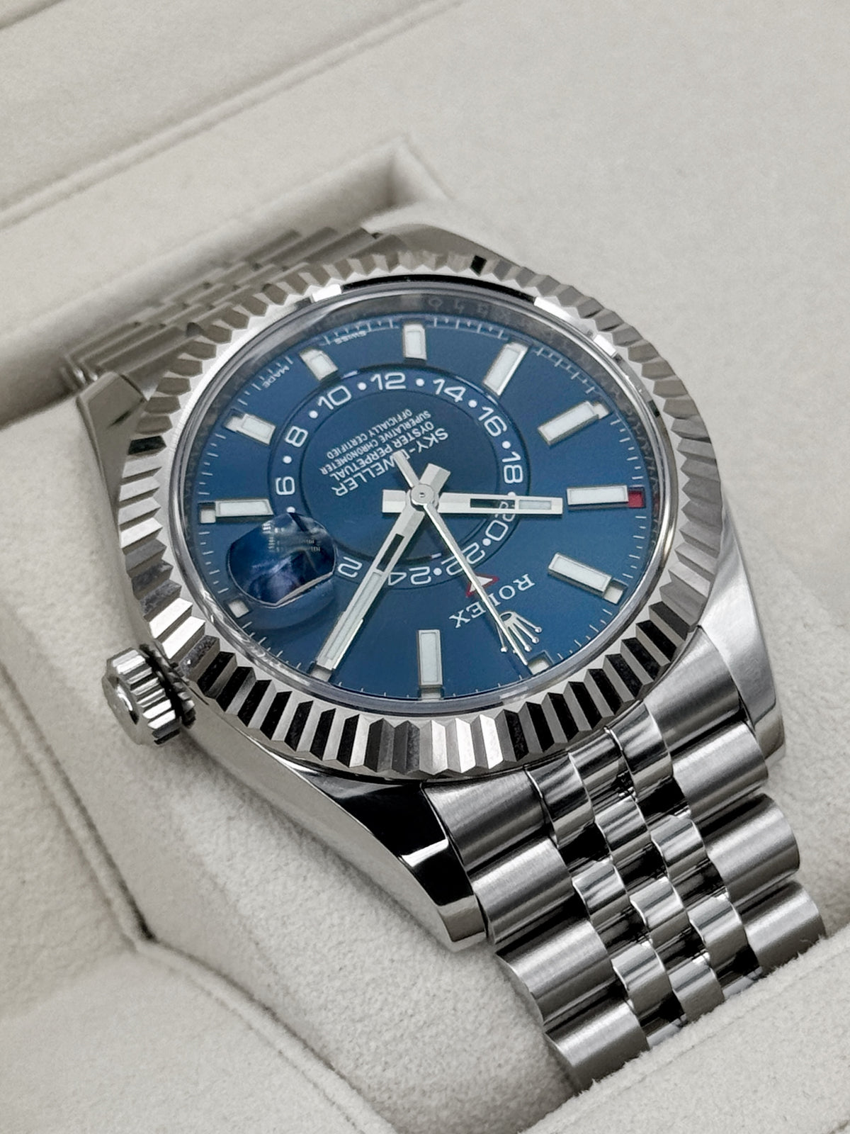 2023 Rolex Sky-Dweller 42mm 326934 Stainless Steel Jubilee Blue Dial