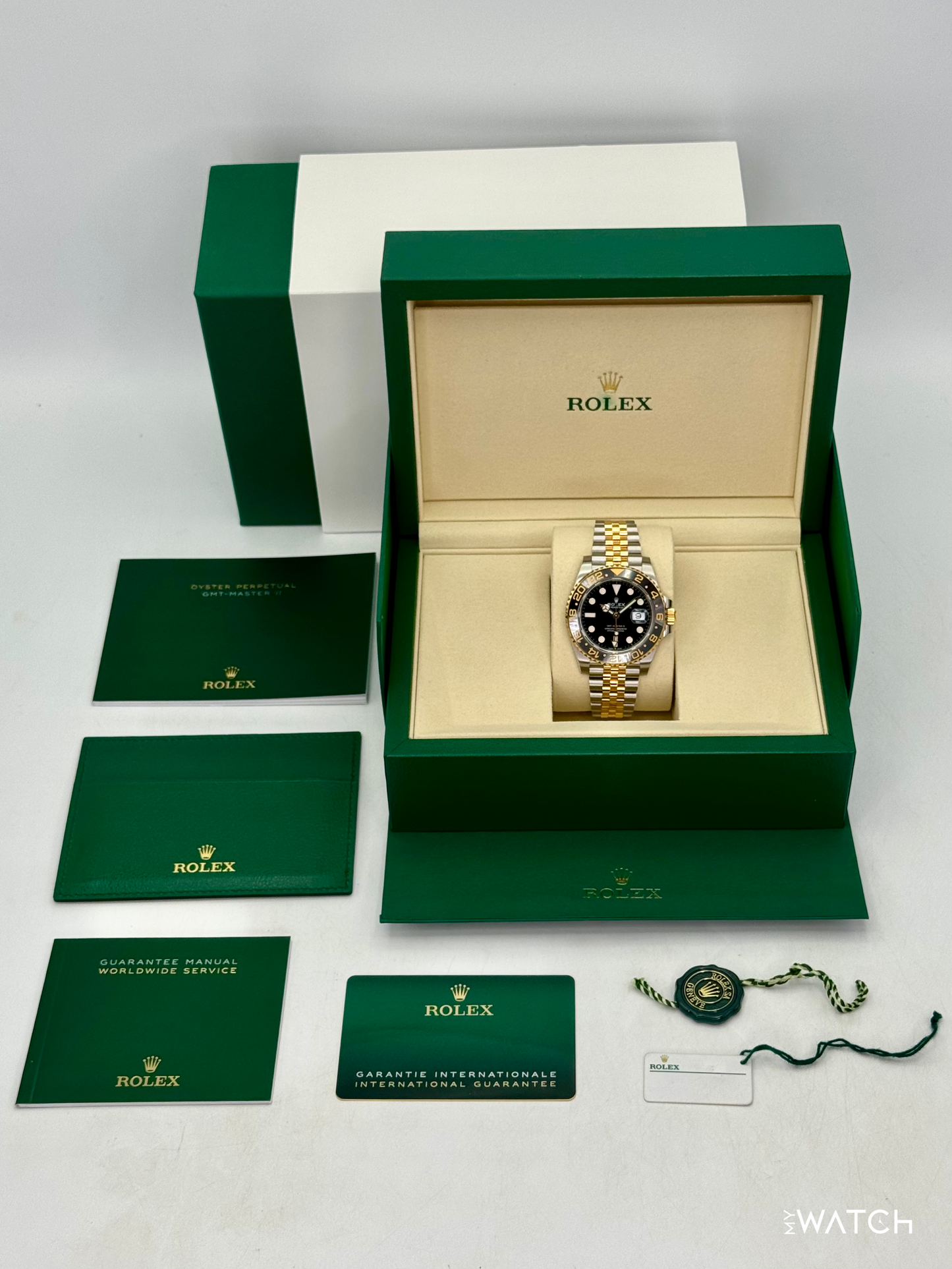 NEW 2026 Rolex GMT-Master II 40mm 126713GRNR Two-Tone Jubilee (STICKERED) - MyWatchLLC