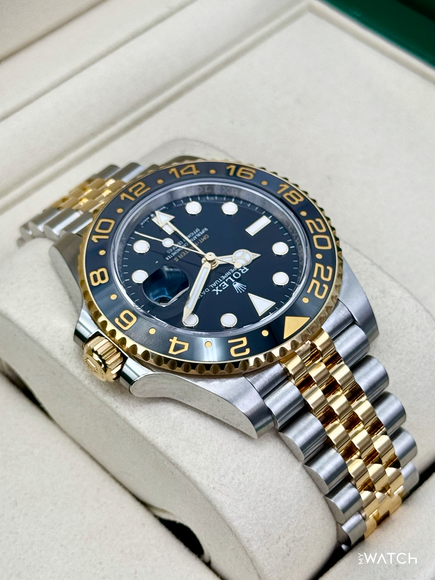 NEW 2026 Rolex GMT-Master II 40mm 126713GRNR Two-Tone Jubilee (STICKERED) - MyWatchLLC