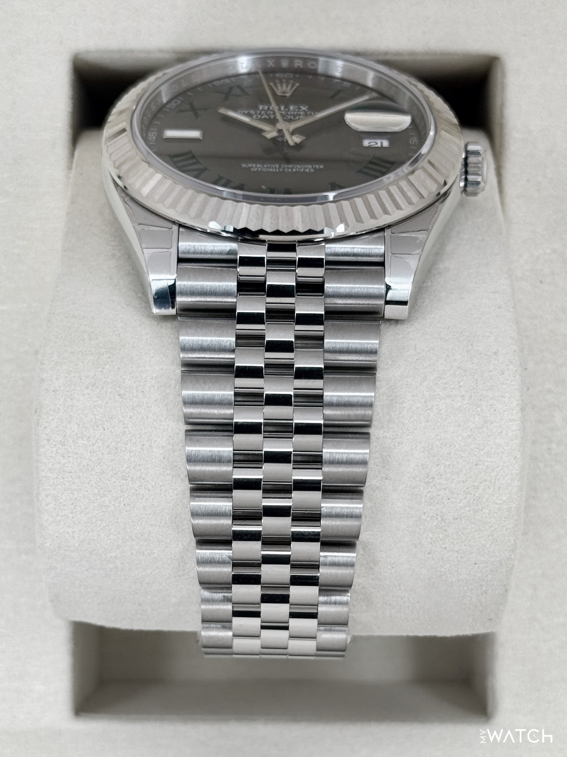 NEW 2025 Rolex Datejust 41mm 126334 Jubilee Wimbledon Dial (STICKERED) - MyWatchLLC