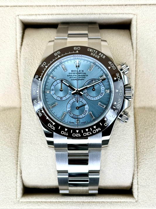 2022 Rolex Daytona 40mm 116506 Platinum Ice Blue Diamond Dial