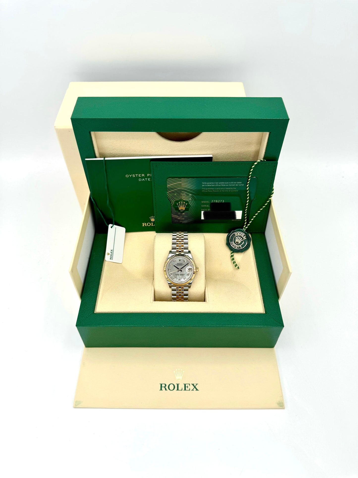 NEW 2023 Rolex Datejust 31mm 278273 Two-Tone Jubilee MOP Dimond Dial - MyWatchLLC