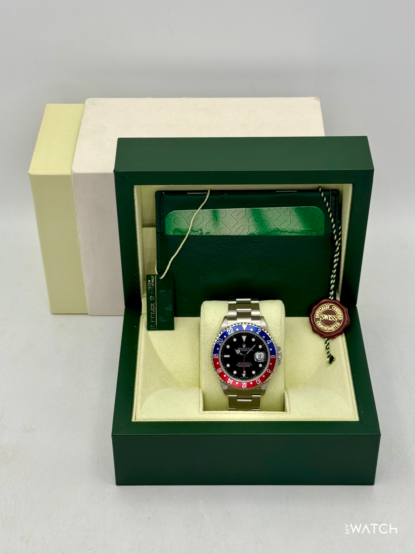 2005 Rolex GMT-Master II "Pepsi" 40mm 16710 Oyster (Collectors Set)