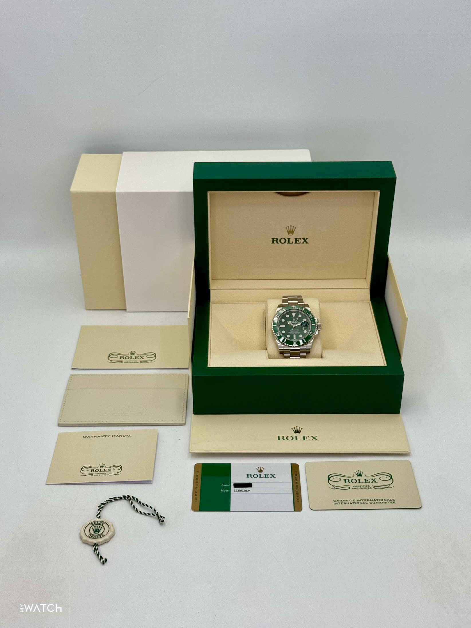 2025 CPO Rolex Submariner “Hulk” 40mm 116610LV Green Dial - MyWatchLLC