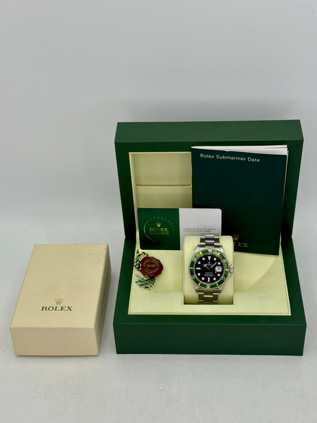2007 Rolex Submariner Kermit 40mm 16610LV Stainless Steel Black Dial (CPO)