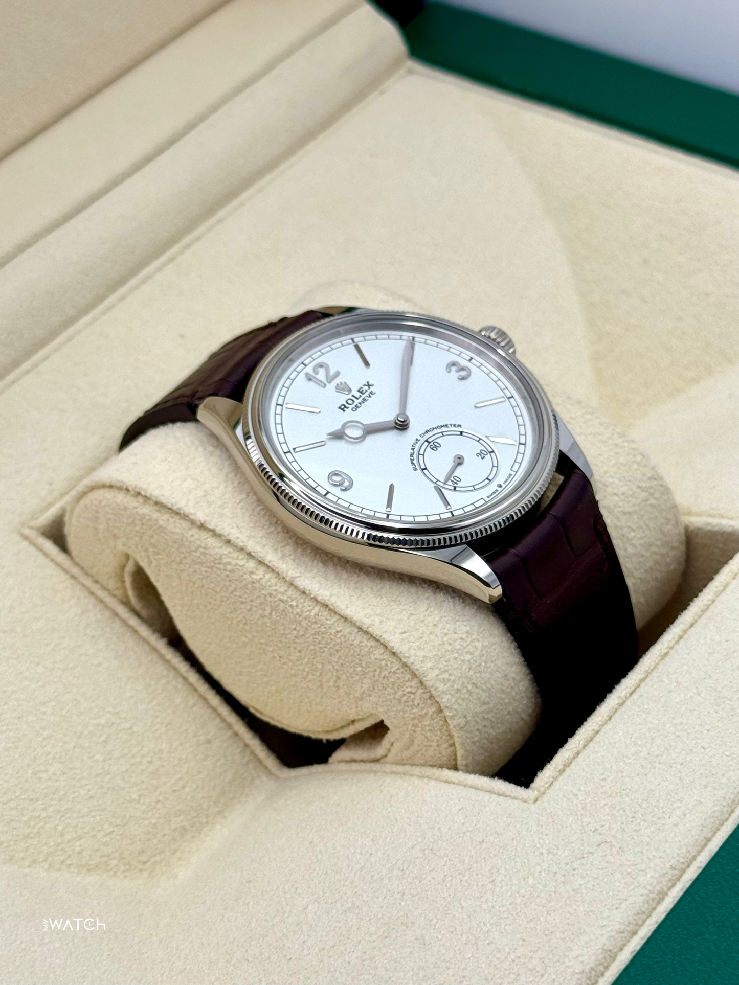 NEW 2024 Rolex Perpetual 1908 39mm 52509 18kt White Gold White Dial