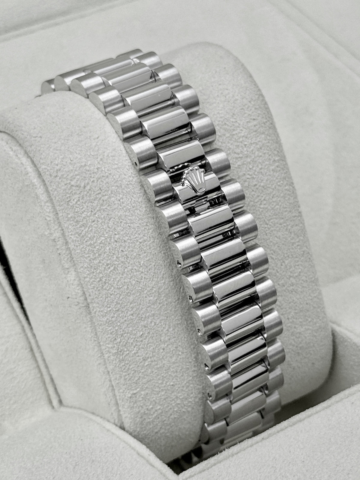 2009 Rolex Day-Date II 41mm 218206 Platinum Ice Blue Roman Numeral Dial