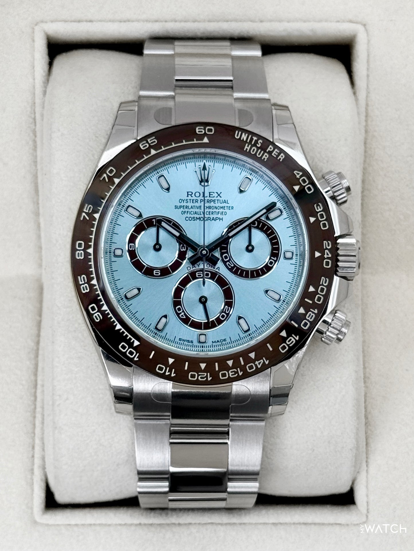 NEW 2016 Rolex Daytona 40mm 116506 Platinum Ice Blue Dial (STICKERED)