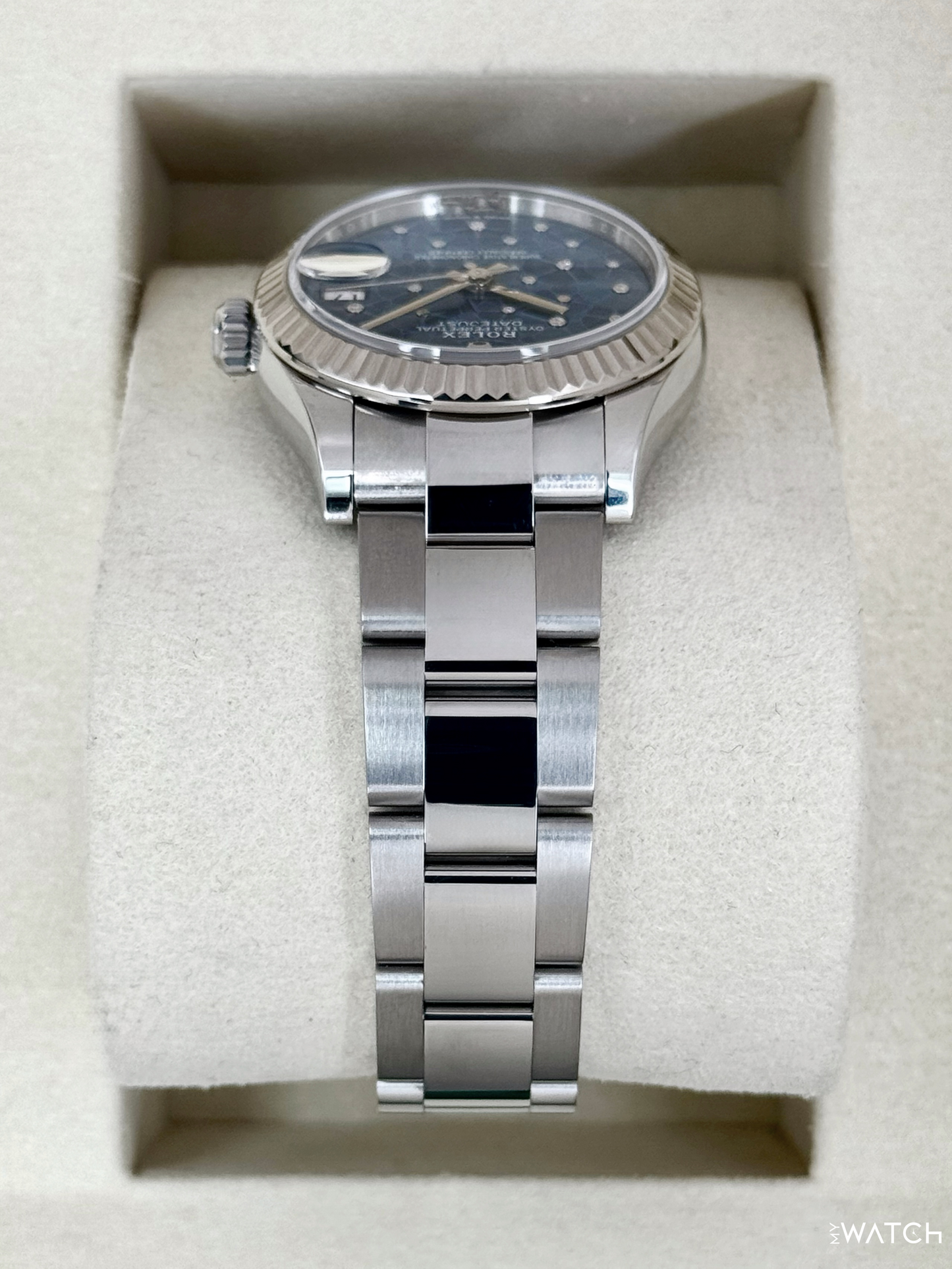 2025 Rolex Lady Datejust 31mm 278274 Stainless Steel Oyster Azzuro Blue Floral Dial - MyWatchLLC