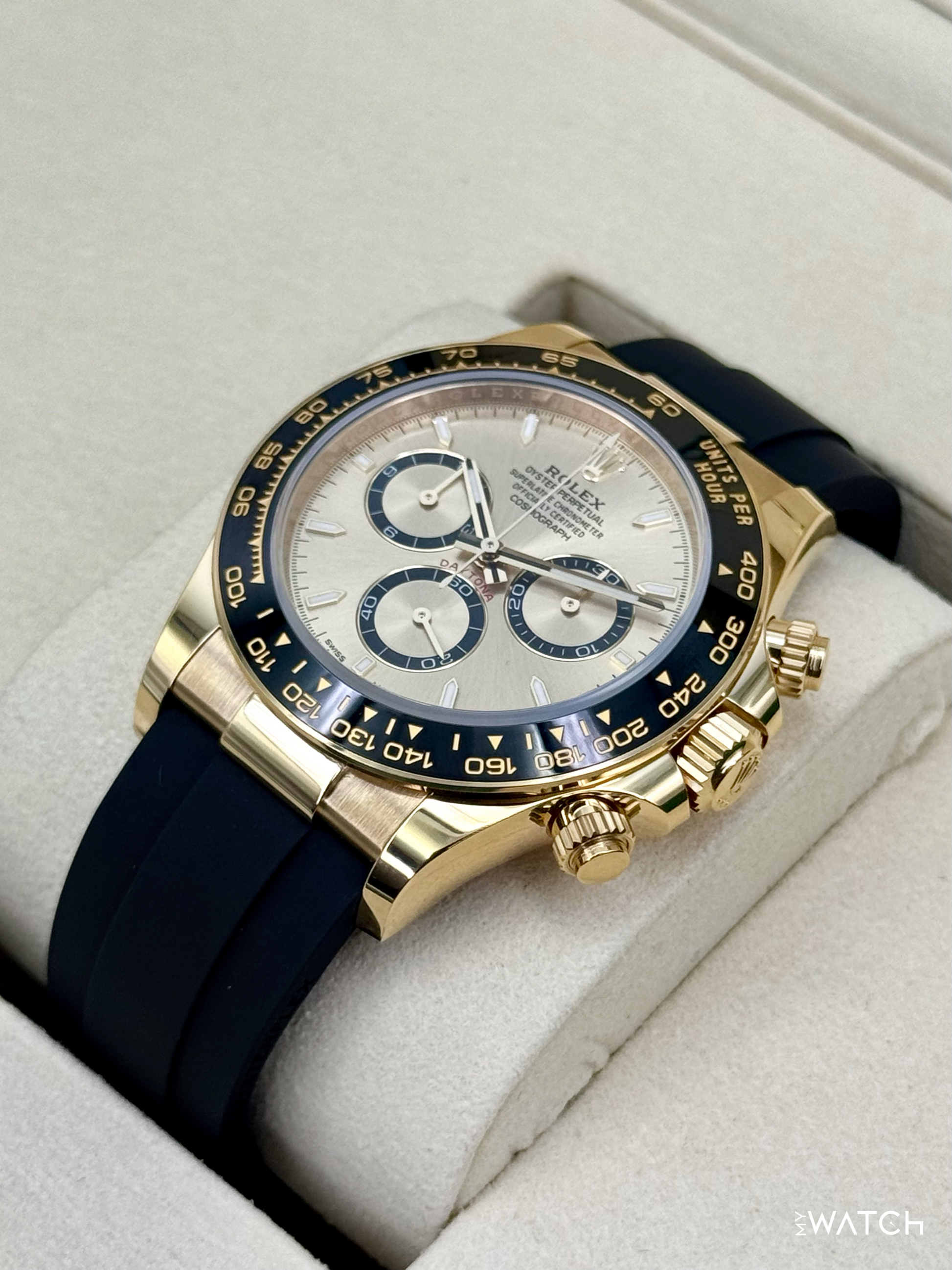 NEW 2026 Rolex Daytona 40mm 126518LN Yellow Gold Oysterflex Champagne Dial - MyWatchLLC