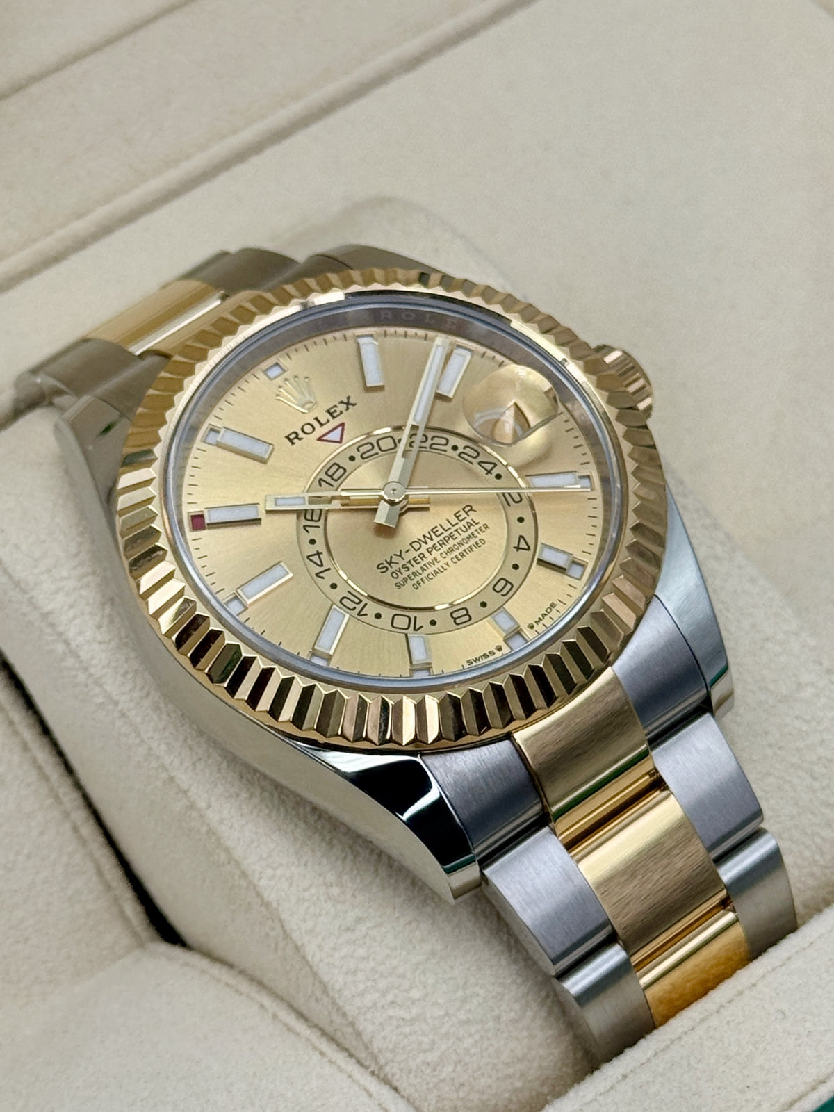 2023 Rolex Sky-Dweller 42mm 336933 Two-Tone Oyster Champagne Dial