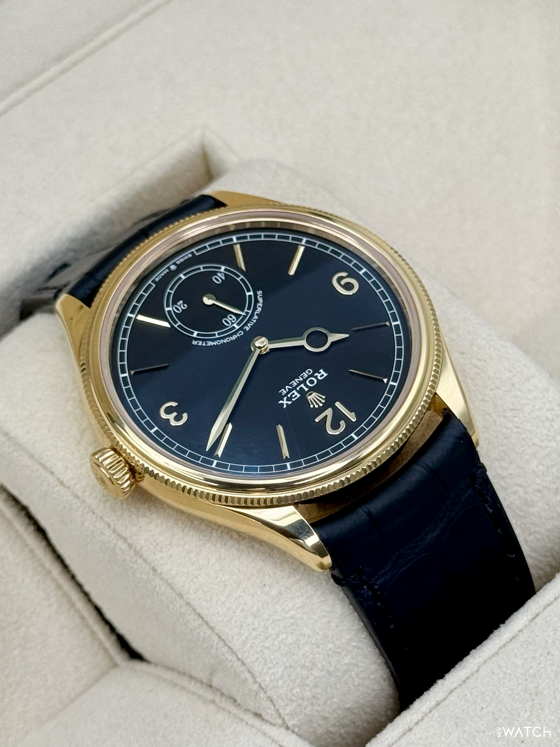2022 Rolex 1908 39mm 52508 Yellow Gold Black Dial - MyWatchLLC