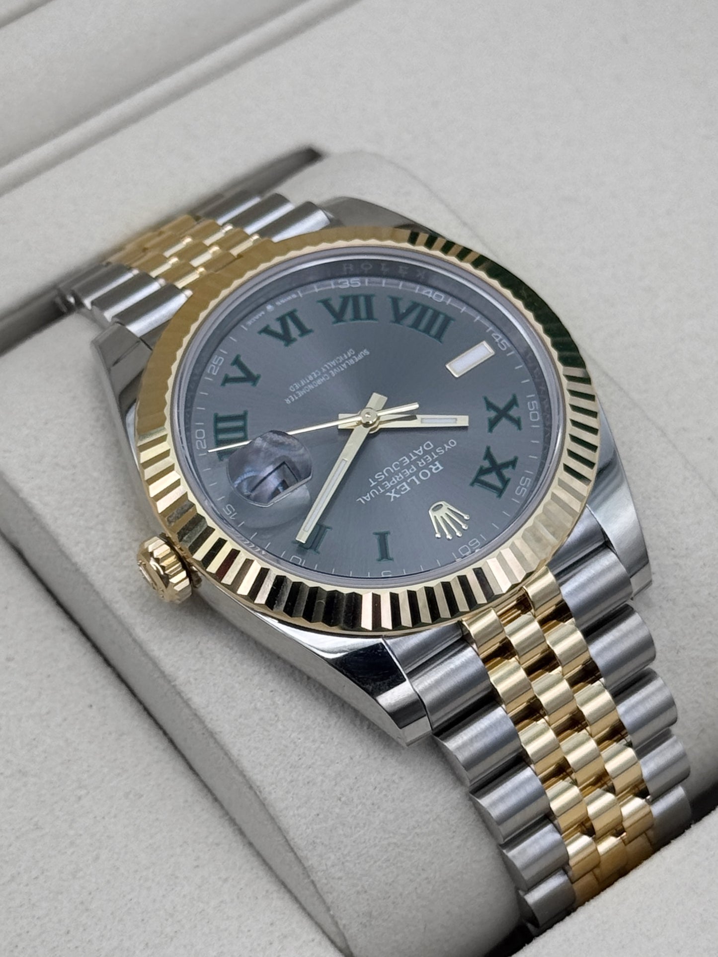 NEW 2026 Rolex Datejust 41mm 126333 Two-Tone Jubilee Wimbledon Dial