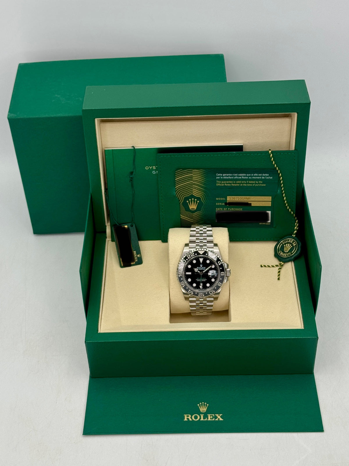 NEW 2026 Rolex GMT-Master II Bruce Wayne 40mm 126710GRNR Jubilee (NEW STYLE CARD)