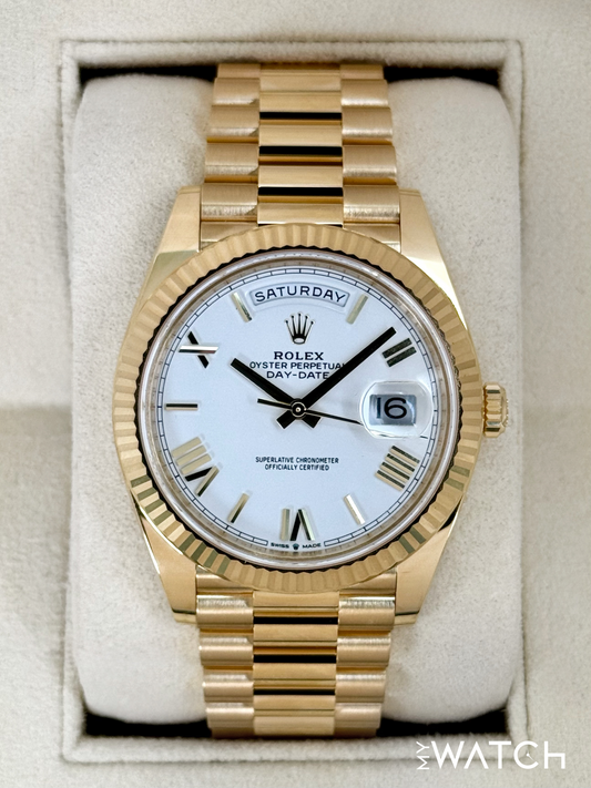 NEW 2025 Rolex Day-Date 40mm 228238 Presidential White Dial