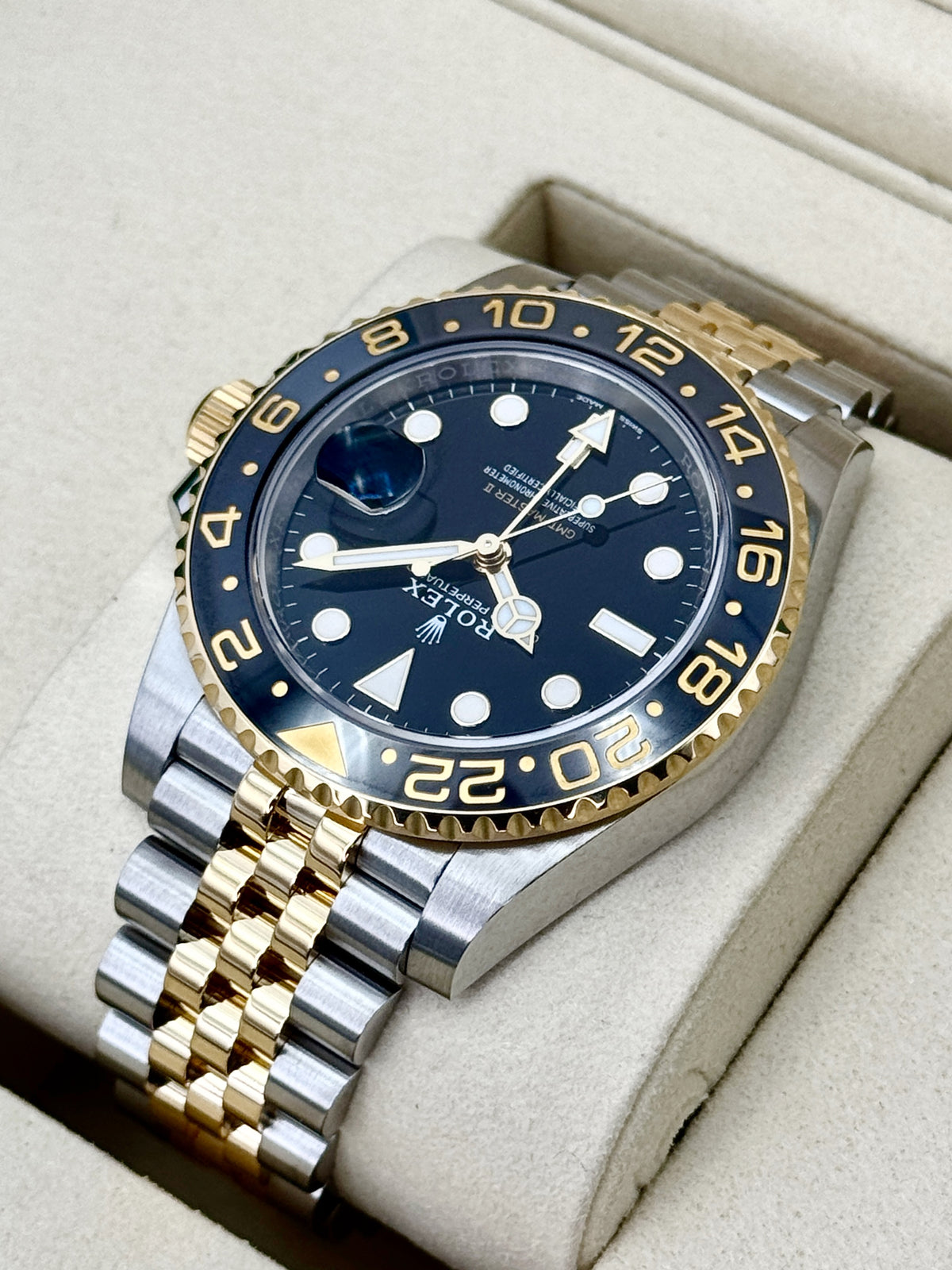 2025 Rolex GMT-Master II 40mm 126713GRNR Two-Tone Jubilee