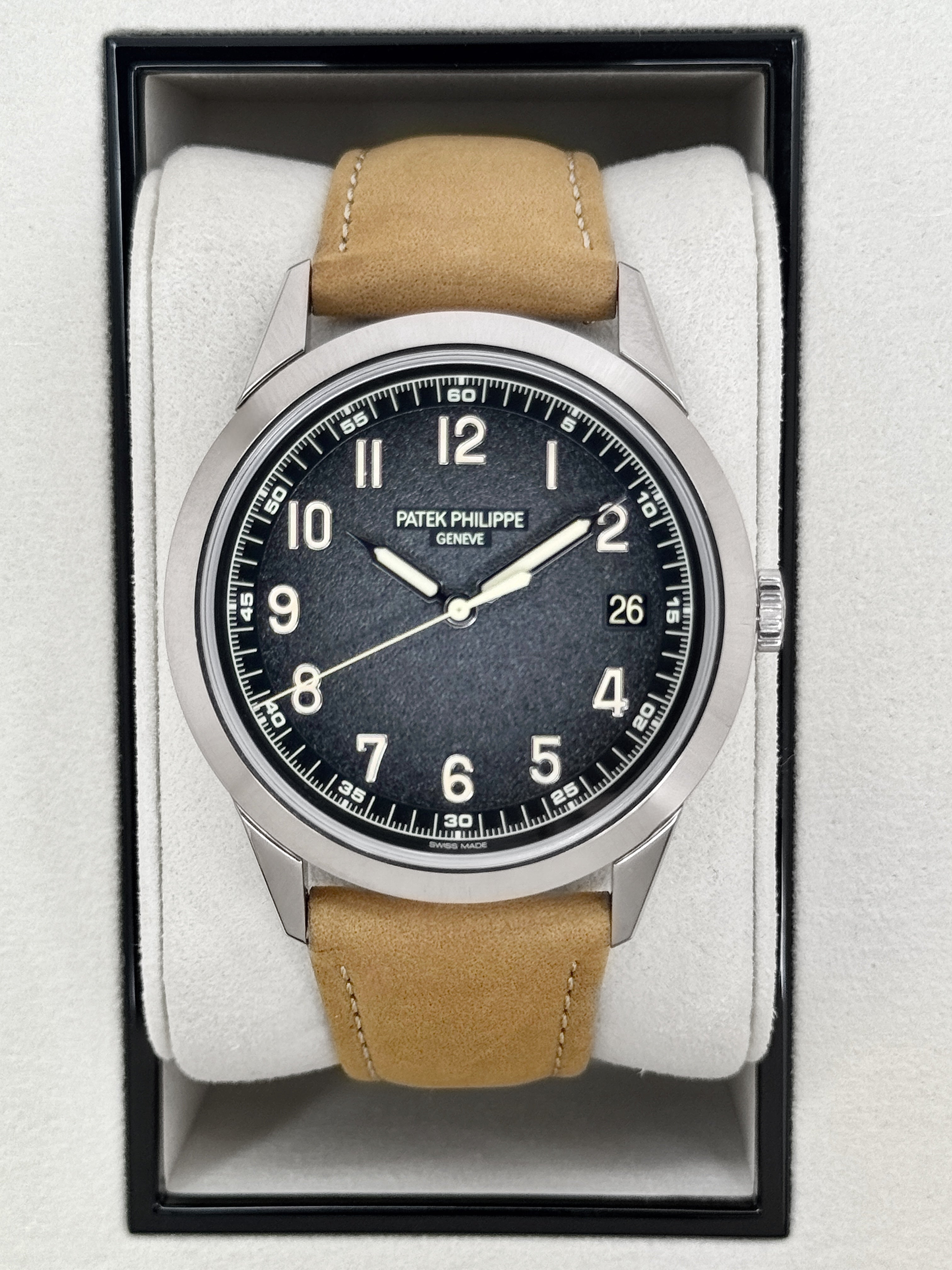 2025 Patek Philippe Calatrava Blue 6007G White Gold Black Dial