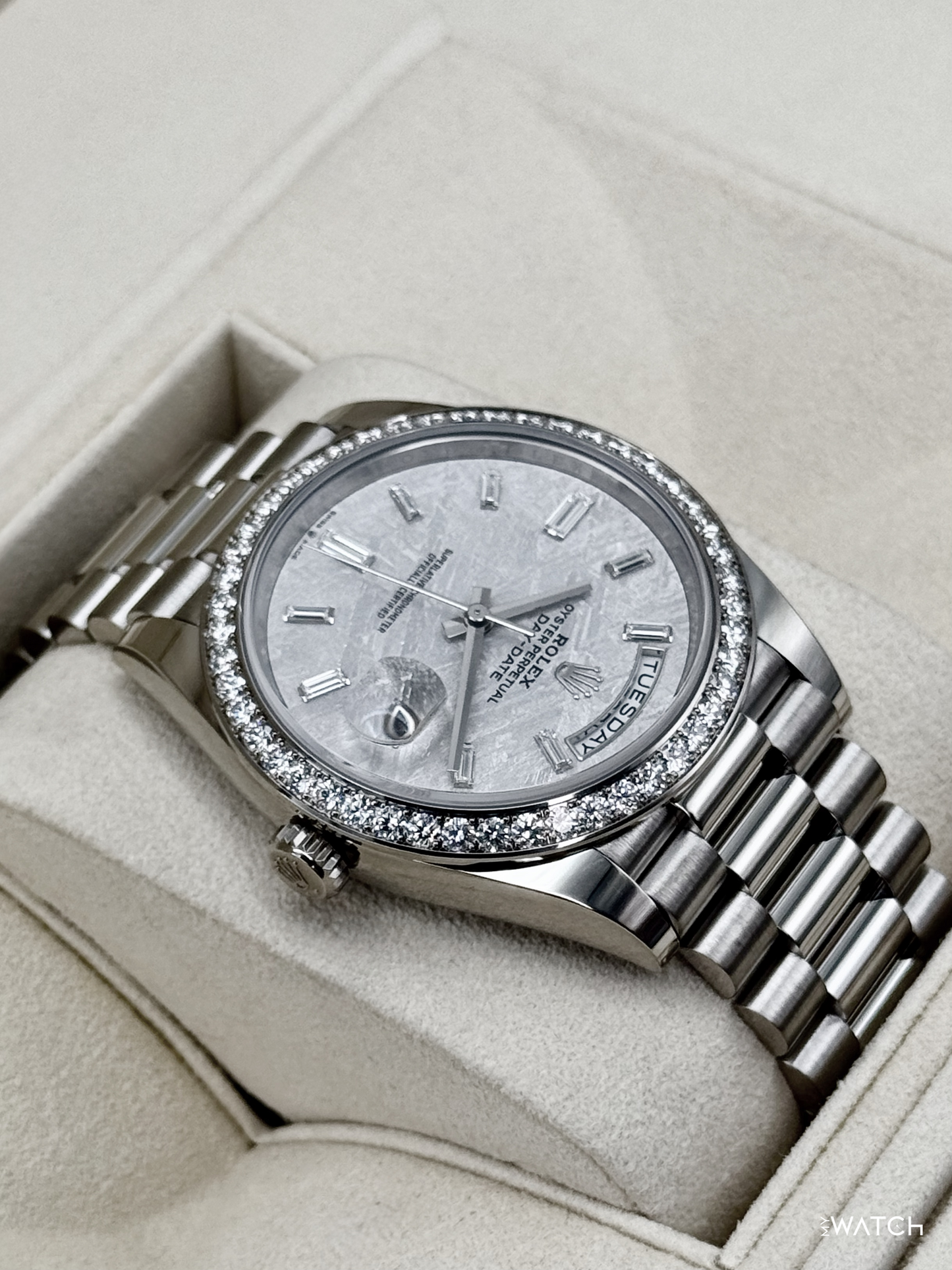 2019 Rolex Day-Date 40mm 228349RBR Presidential Meteorite Diamond Dial - MyWatchLLC