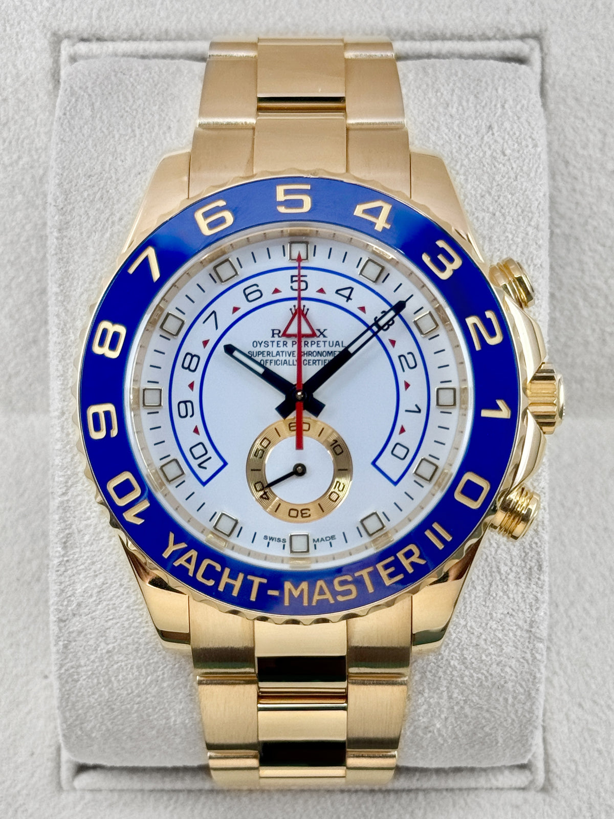 2017 Rolex Yacht-Master II 44mm 116688 18K Yellow Gold White Dial (Rolex Warranty)