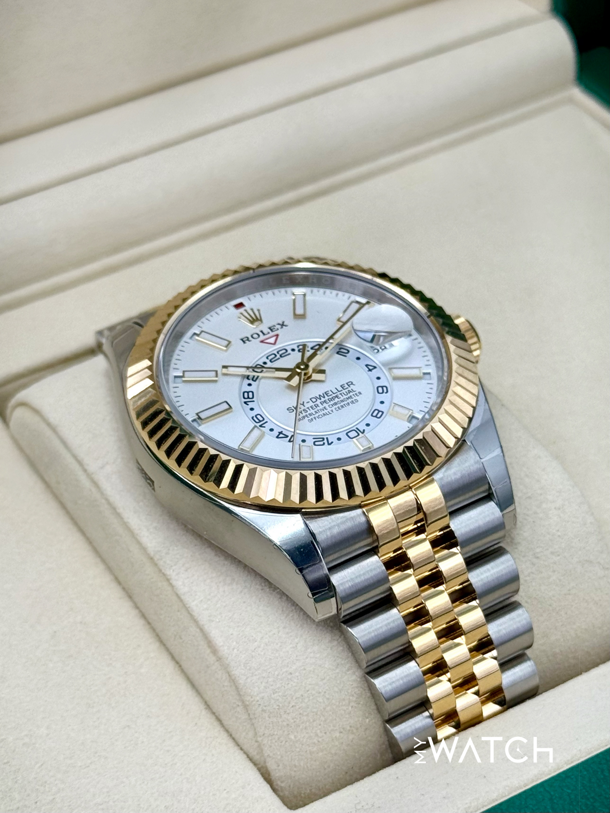 NEW 2025 Rolex Sky-Dweller 42mm 336933 Jubilee White Dial (STICKERED) - MyWatchLLC