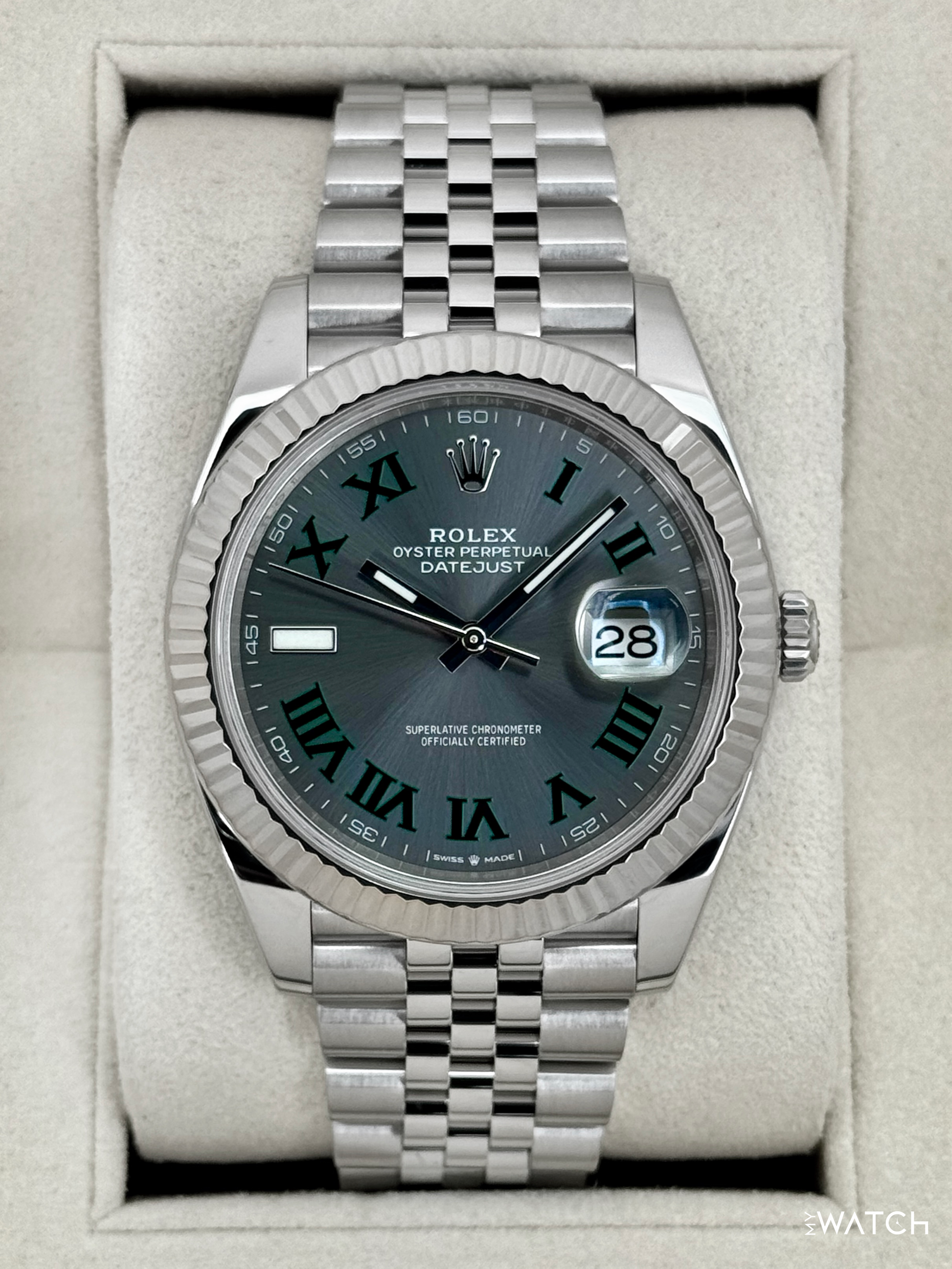 2024 Rolex Datejust 41mm 126334 Jubilee Wimbledon Dial - MyWatchLLC
