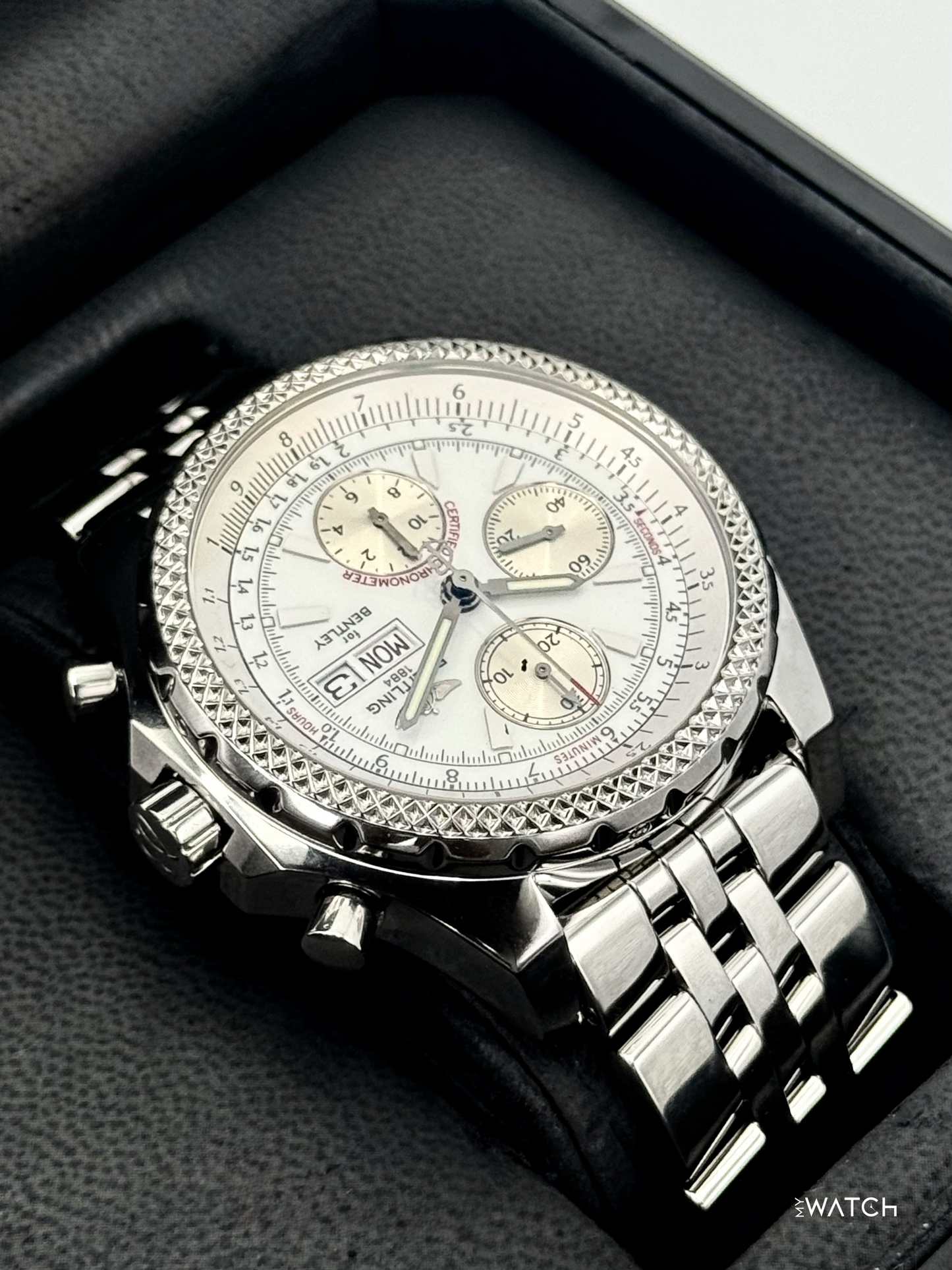 2008 Breitling Bentley Gt 45mm A1336212 Stainless Steel White Dial - MyWatchLLC