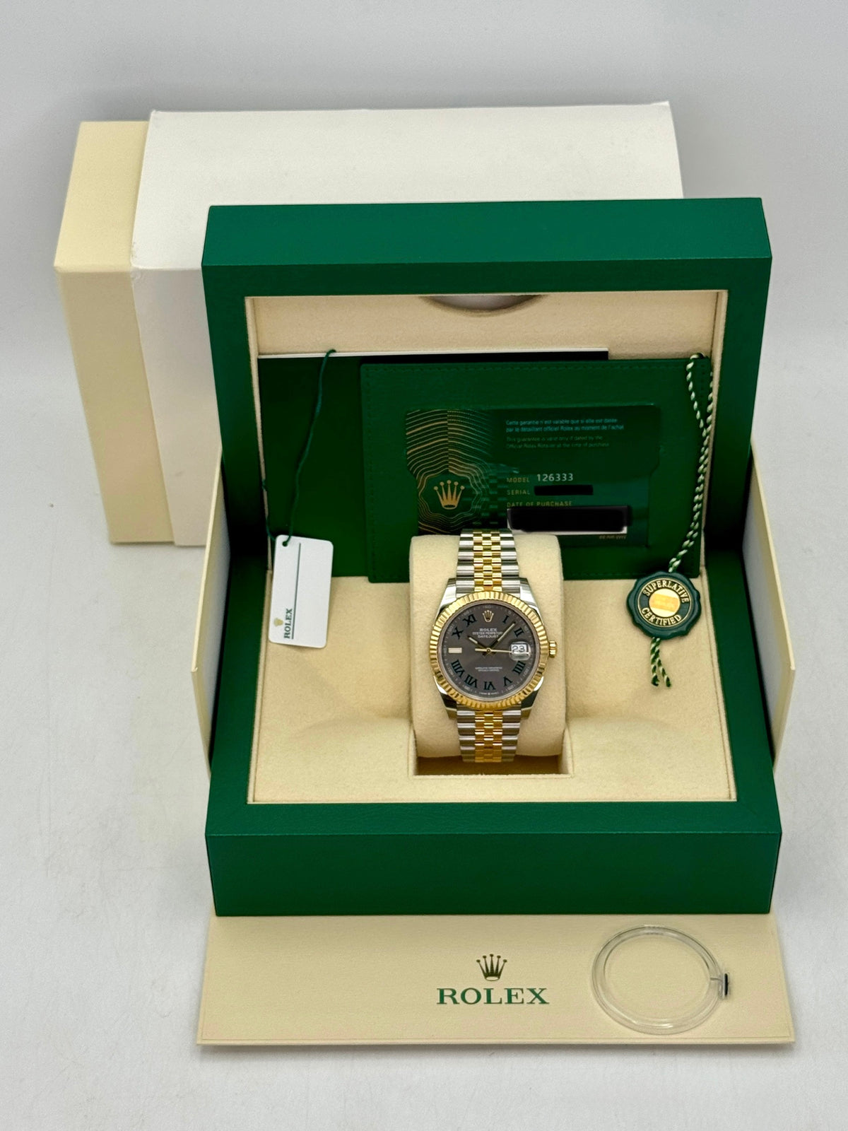 2022 Rolex Datejust 41mm 126333 Two-Tone Jubilee Wimbledon Dial