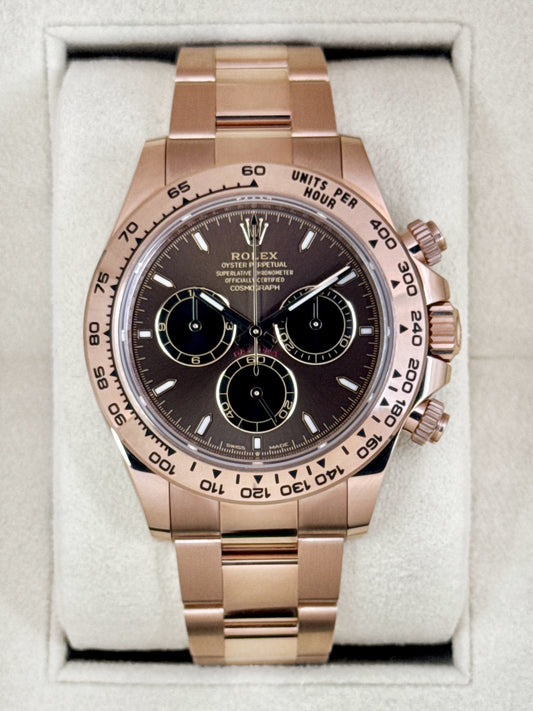 2025 Rolex Daytona 40mm 126505 Rose Gold Chocolate Dial