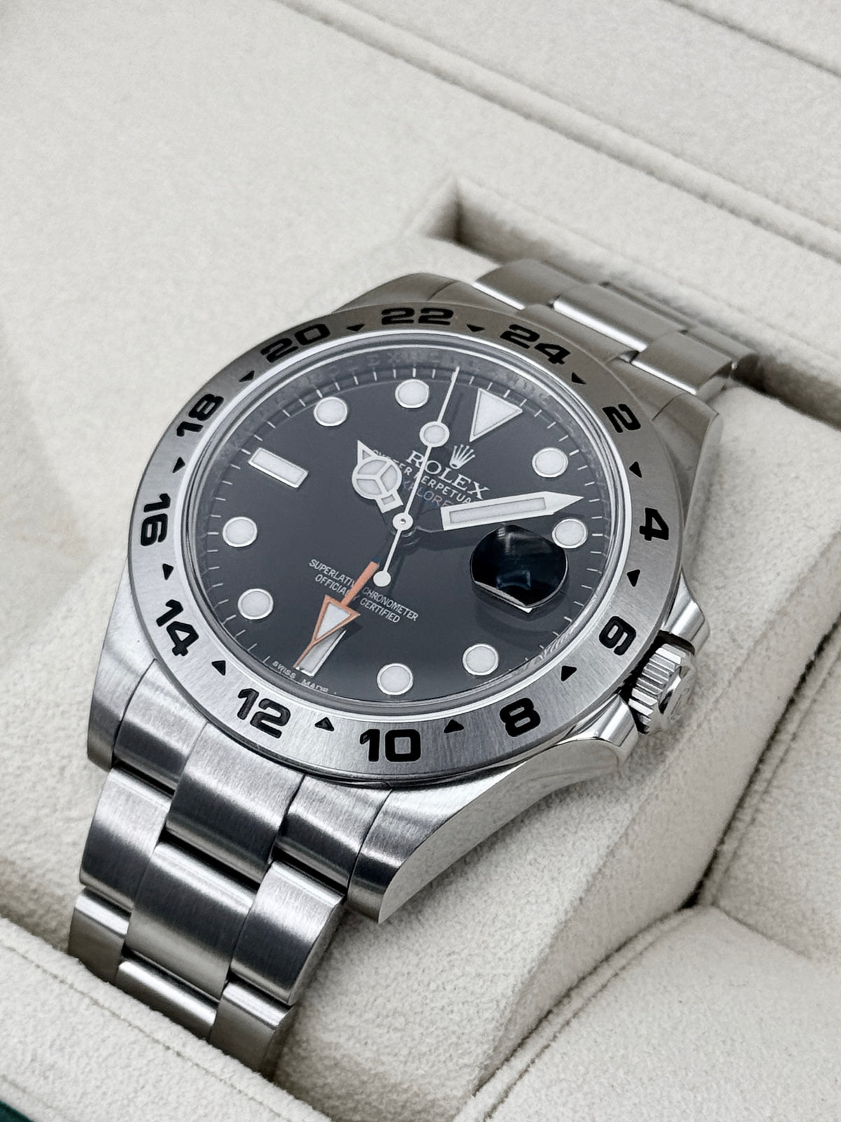 2012 Rolex Explorer II 42mm 216570 Stainless Steel Black Dial