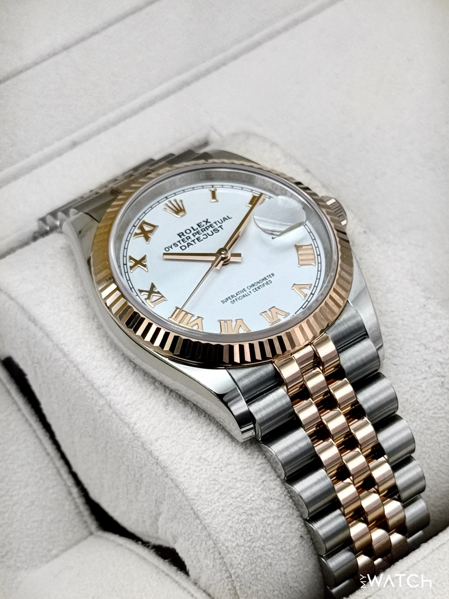 2024 Rolex Datejust 36mm 126231 Two-Tone Jubilee White Roman Numeral Dial