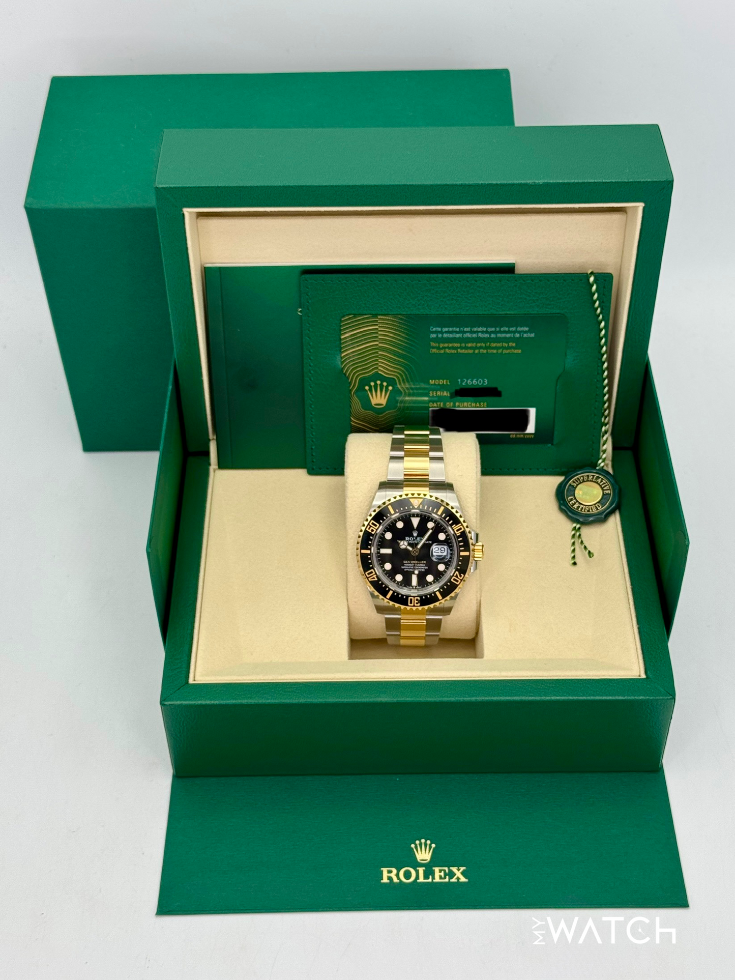 2025 Rolex Sea-Dweller 43mm 126603 Two-Tone Black Dial