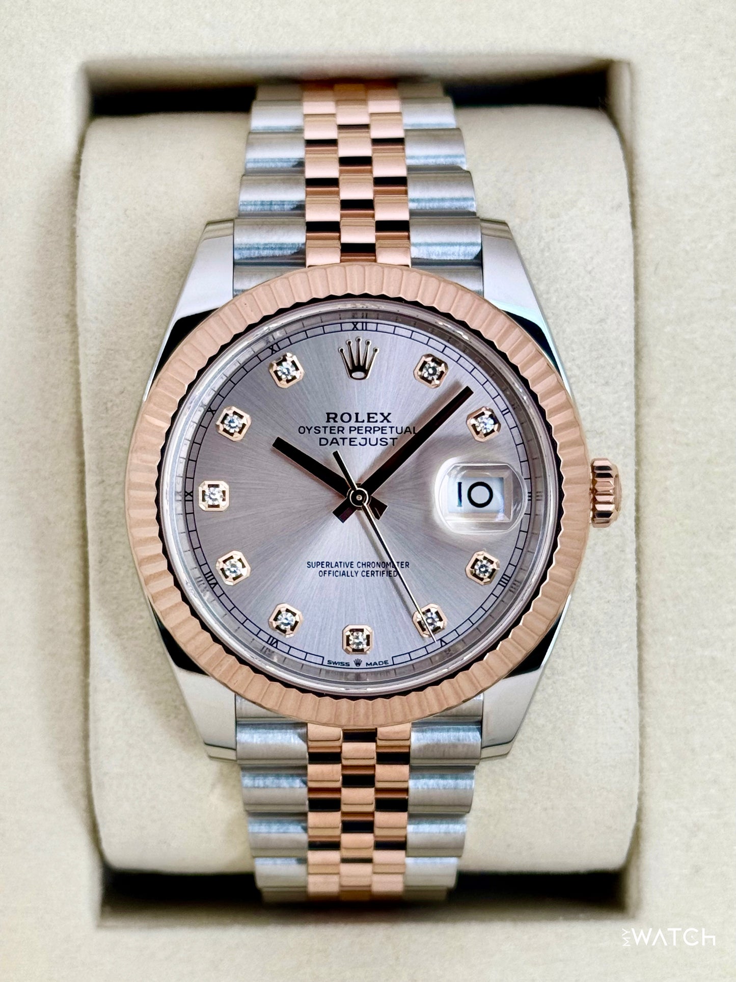 2025 Rolex Datejust 41mm 126331 Two-Tone Jubilee Sundust Diamond Dial - MyWatchLLC