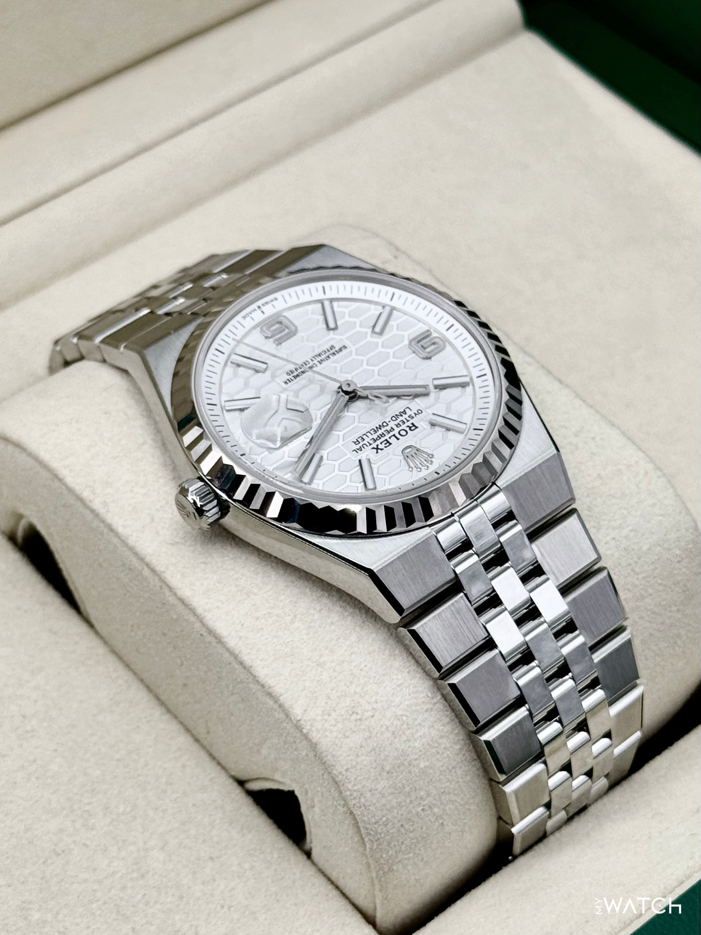 NEW 2026 Rolex Land-Dweller 36mm 127234 Stainless Steel Flat Jubilee White Dial - MyWatchLLC