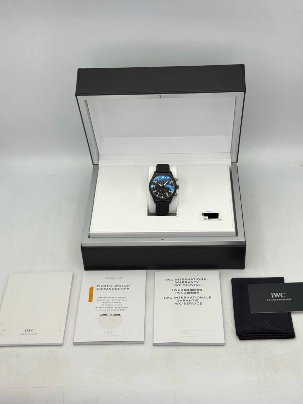 2018 IWC Pilot Chronograph Top Gun 44mm IW389001 Ceramic Black Dial
