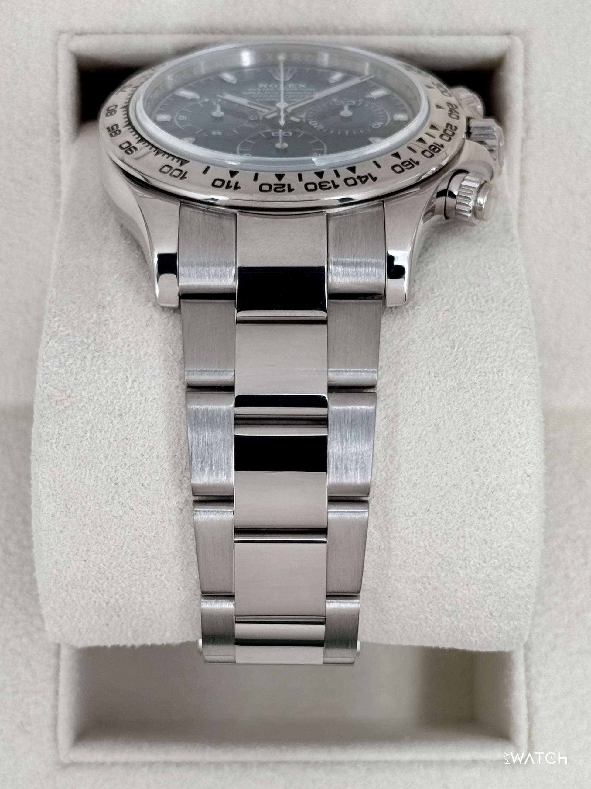 2019 Rolex Daytona 40mm 116509 White Gold Blue Dial - MyWatchLLC
