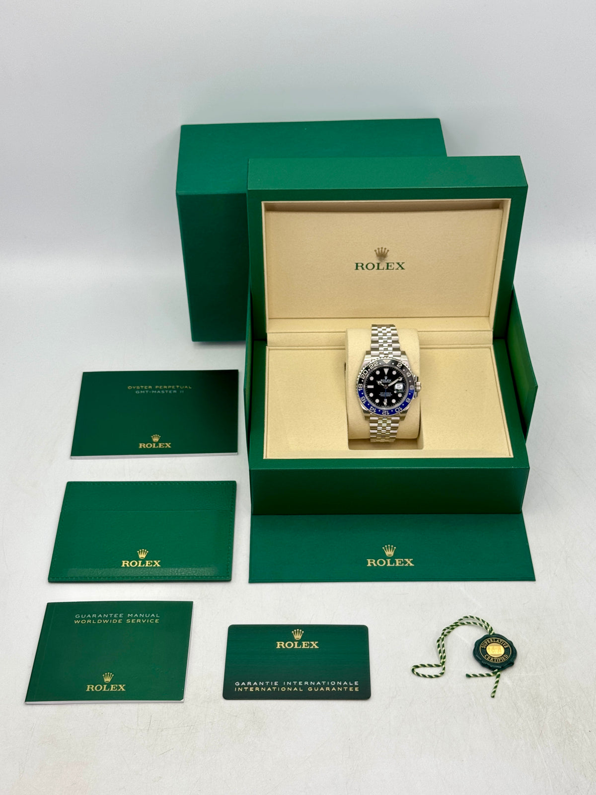 NEW 2026 Rolex GMT-Master II Batgirl 40mm 126710BLNR Jubilee (NEW STYLE CARD)