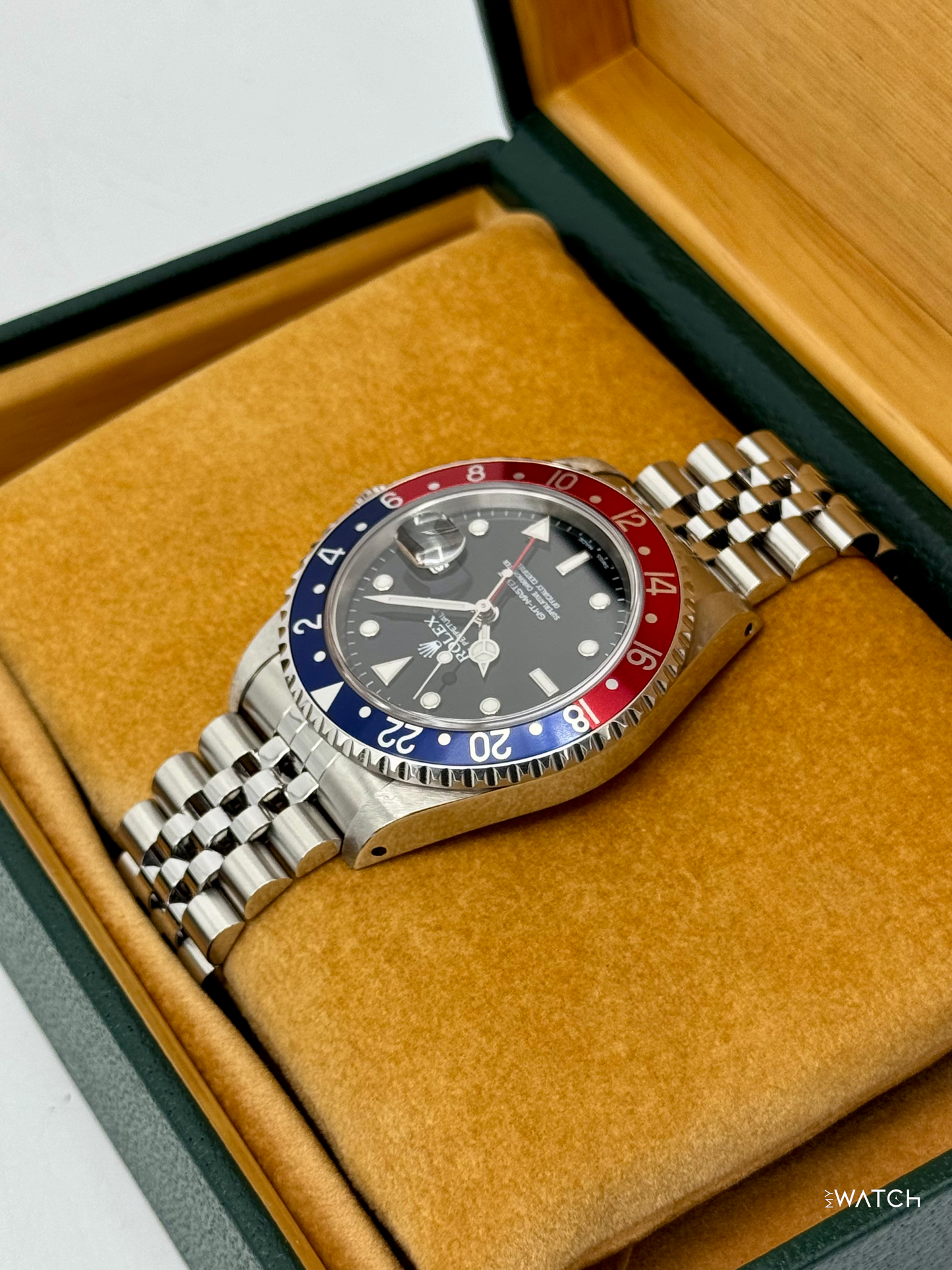 2001 Rolex GMT Master II "Pepsi" 40mm 16710 Stainless Steel "Collectors Set" - MyWatchLLC
