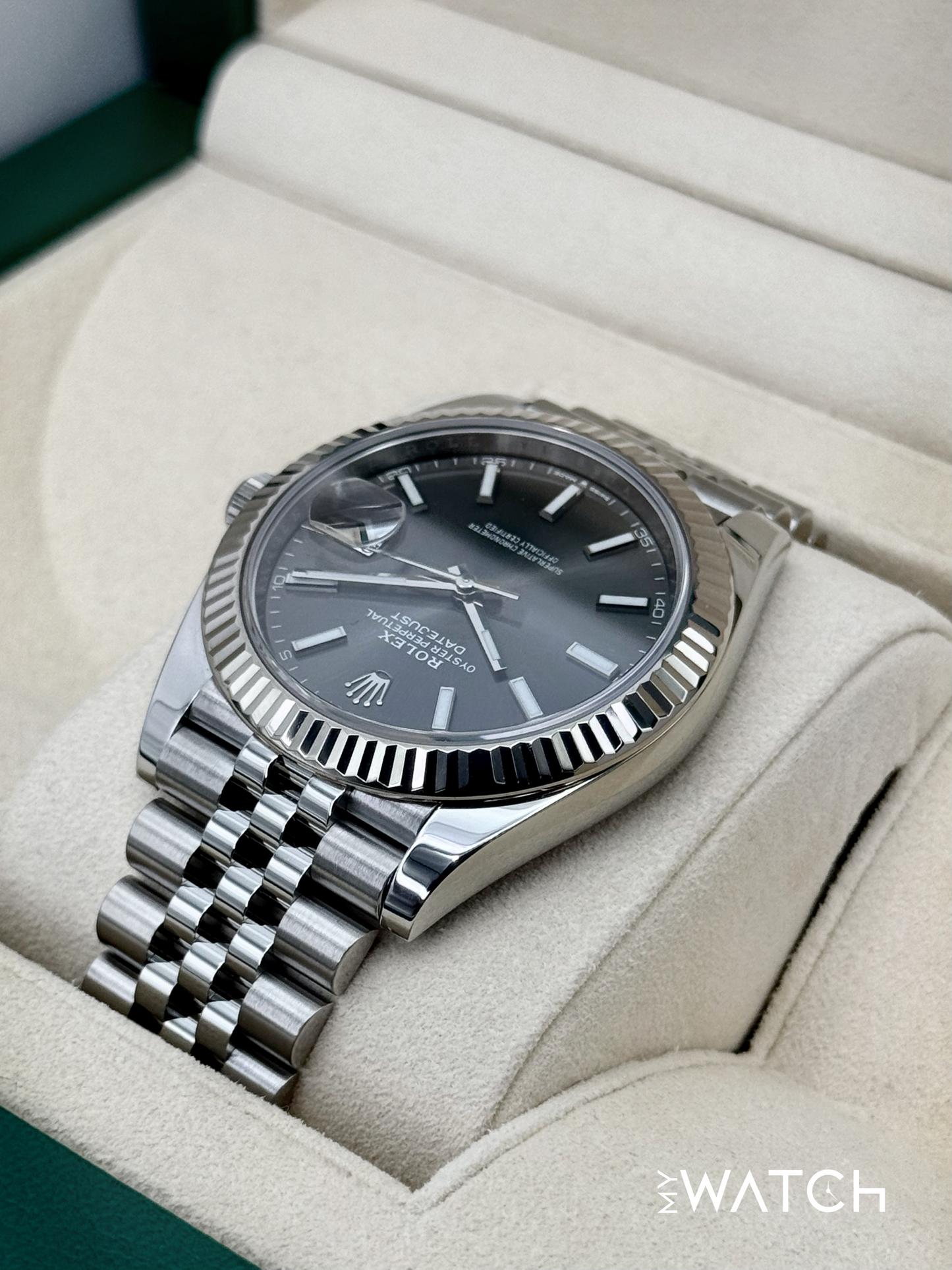 2020 Rolex Datejust 41mm 126334 Stainless Steel Jubilee Rhodium Dial