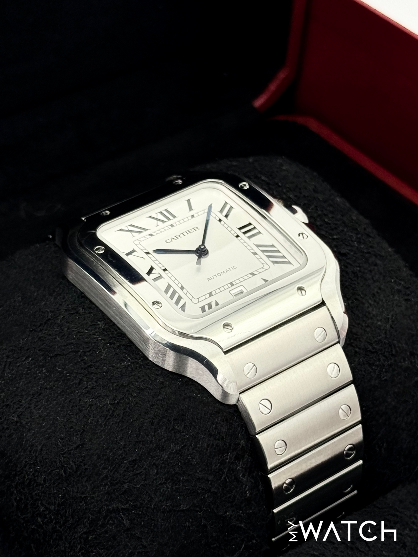 2022 Santos De Cartier 39.8mm WSSA0018 Stainless Steel White Dial