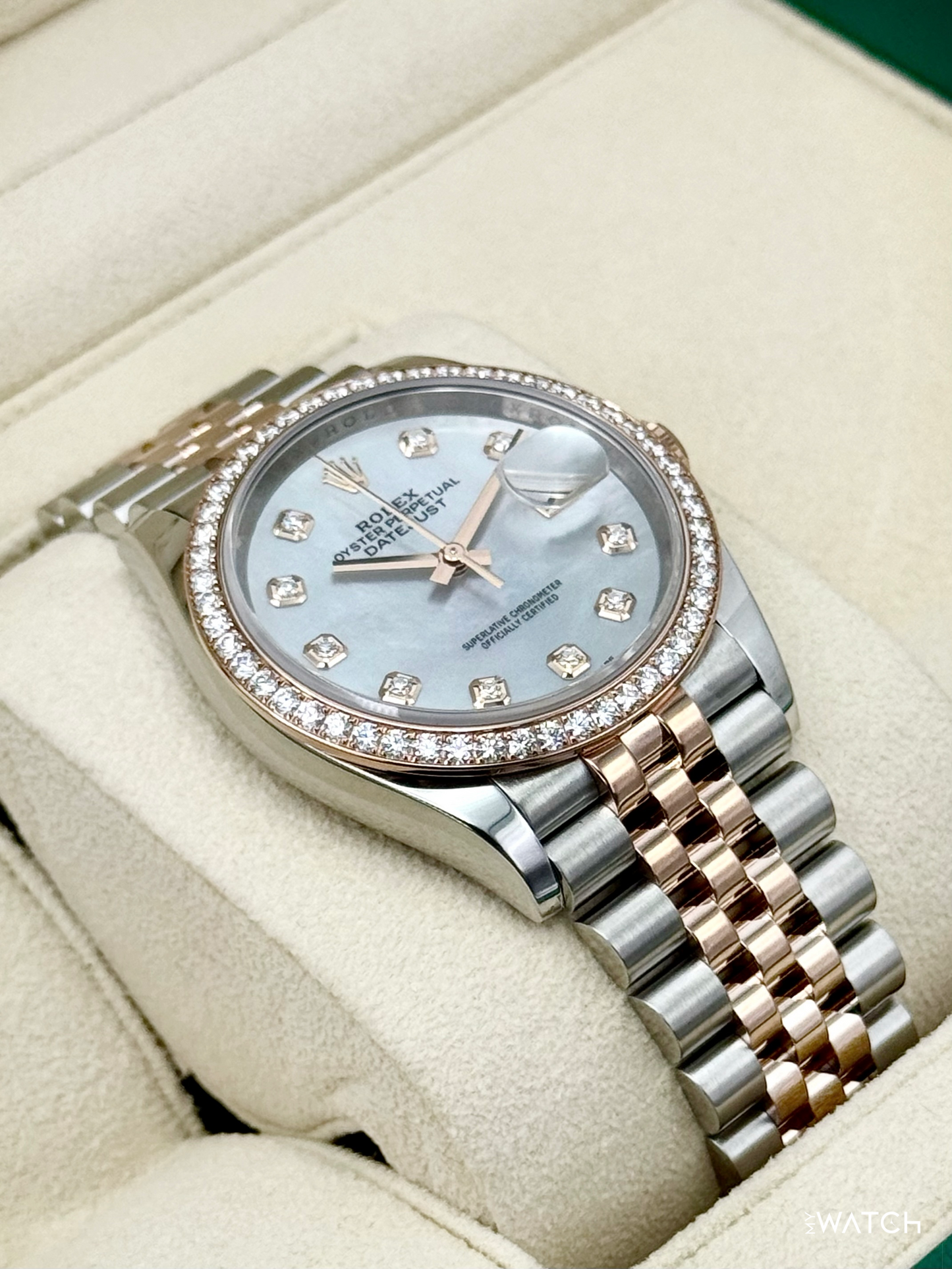 2024 Rolex Datejust 36mm 126281RBR Two-Tone Jubilee MOP Diamond Dial
