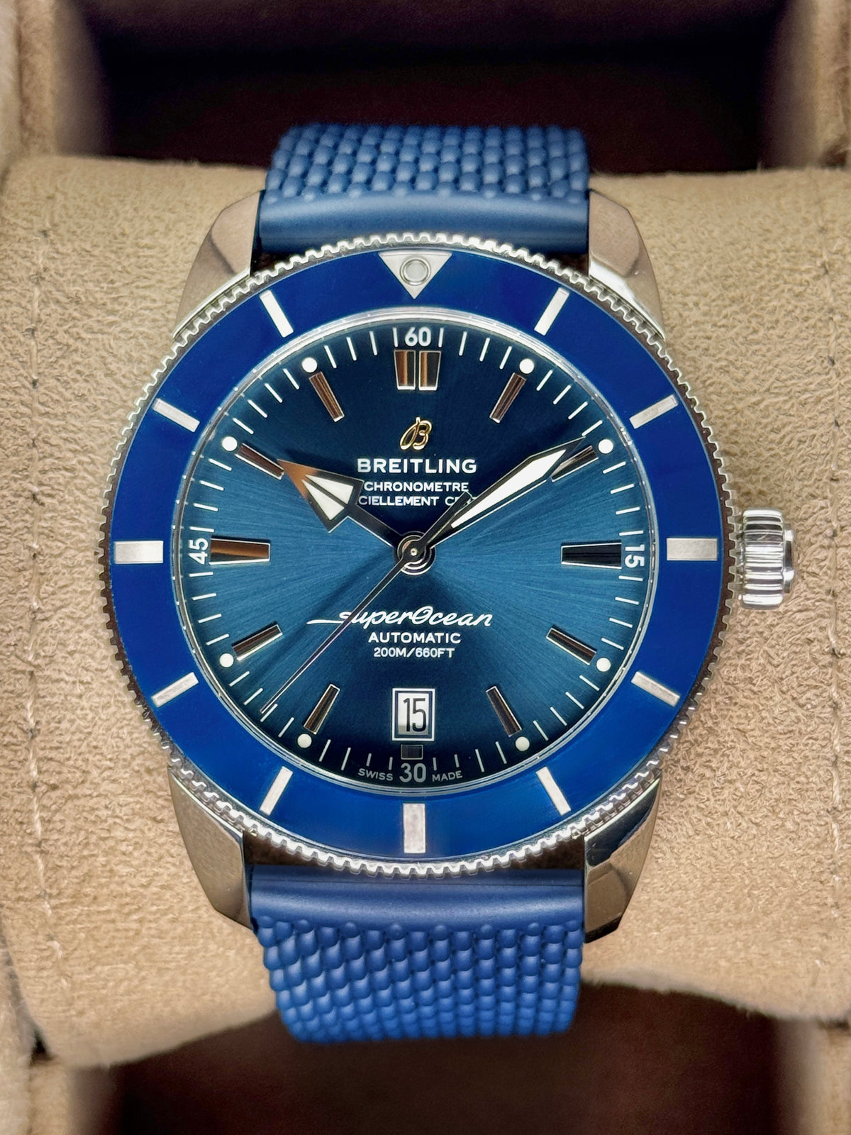 2025 Breitling Superocean Heritage II 46mm AB2020 Stainless Steel Blue Dial