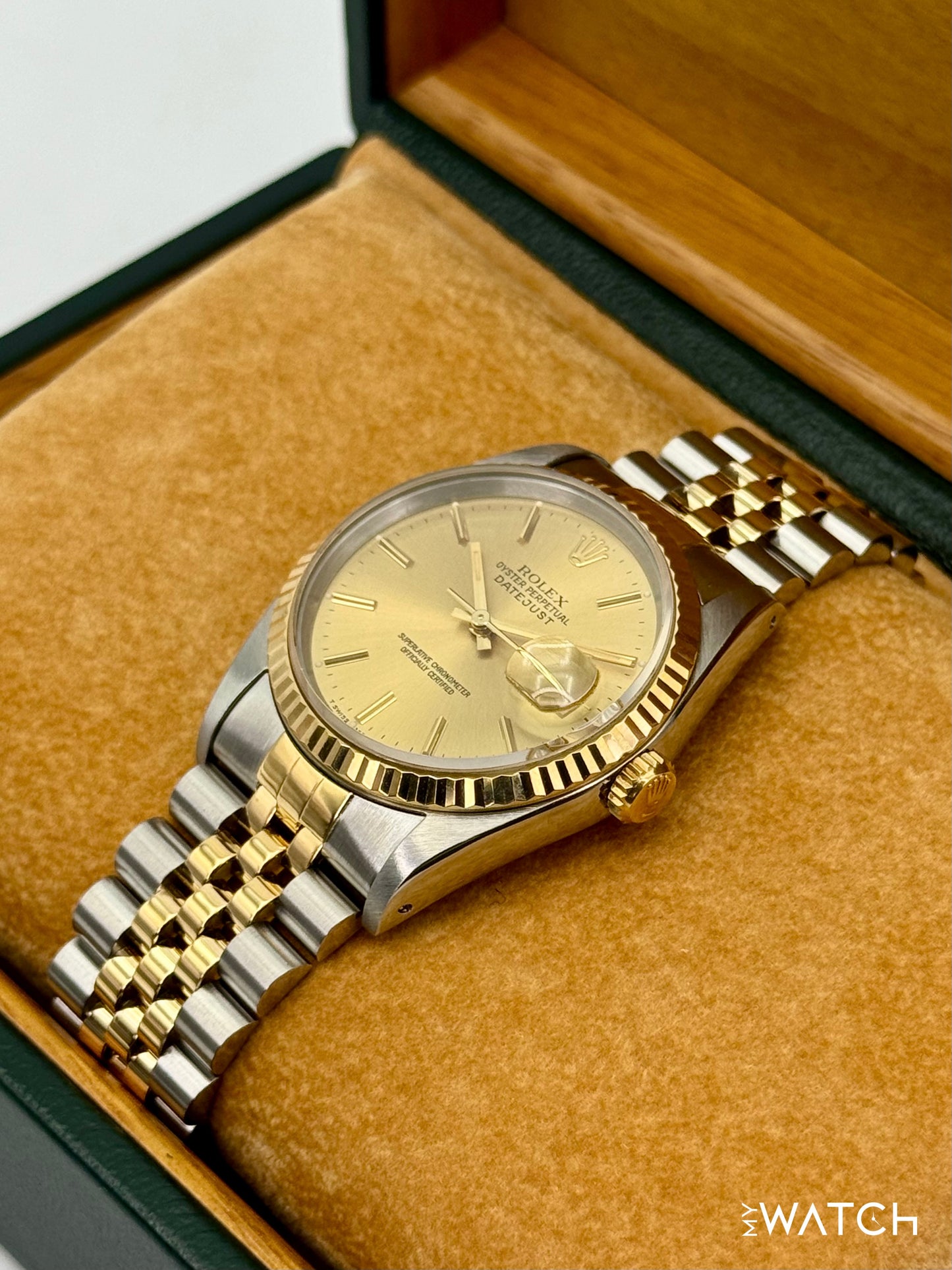 1991 Rolex Datejust 36mm 16233 Two-Tone Jubilee Champagne Dial - MyWatchLLC
