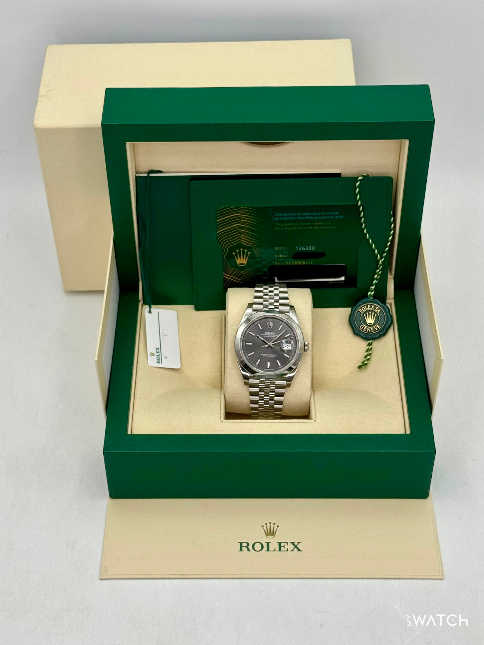 2024 Rolex Datejust 41mm 126300 Stainless Steel Jubilee Rhodium Dial - MyWatchLLC